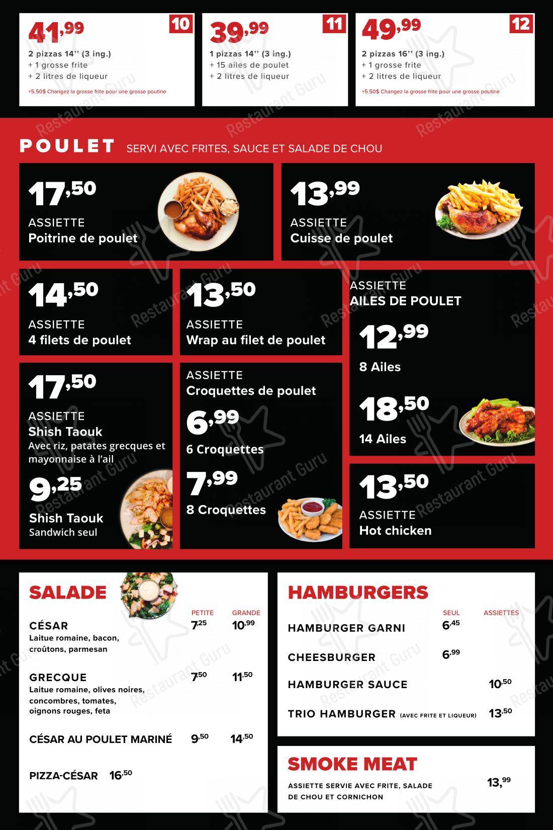 Menu pour Farzo Pizza - Menu
