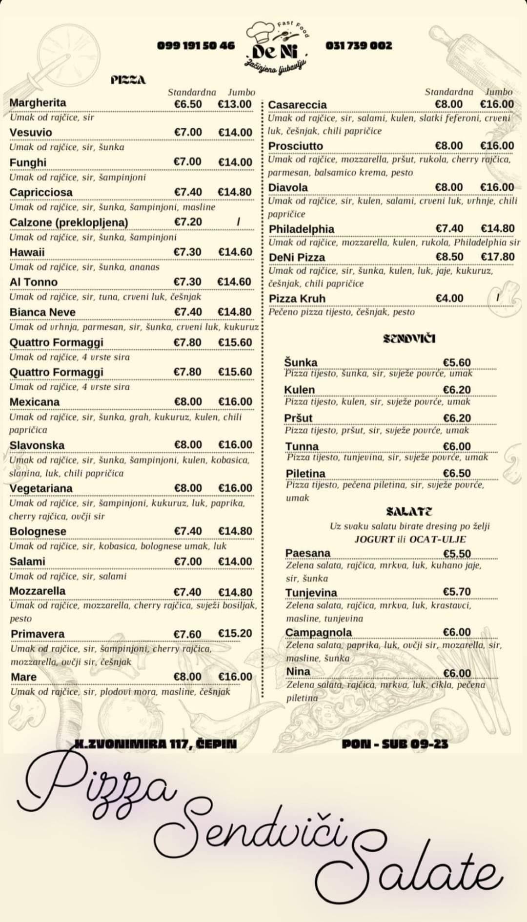 Menu di Fast Food DeNi 