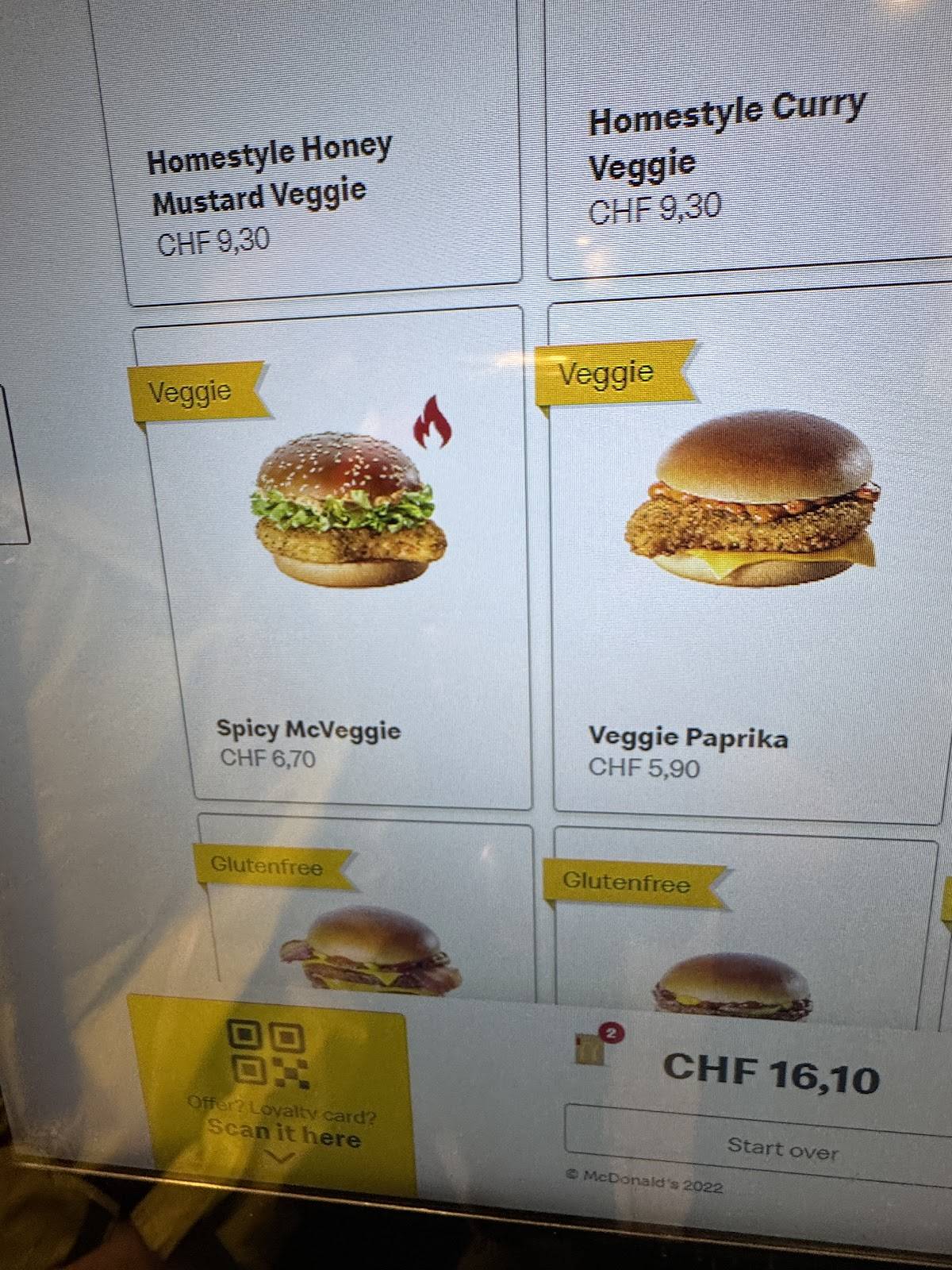Menu di McDonald's 