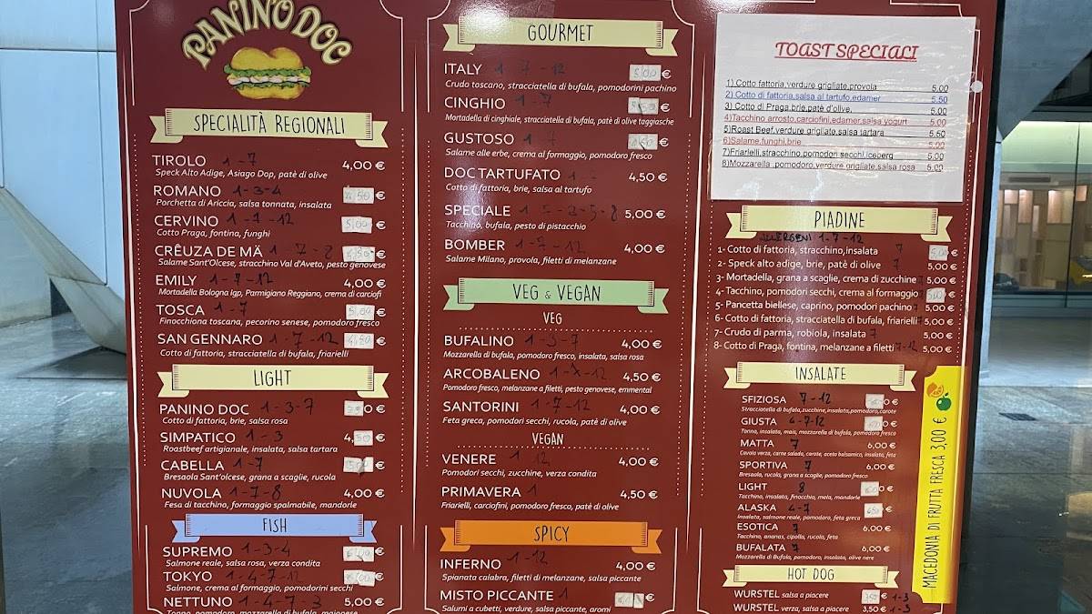 Menu di Panino Doc 