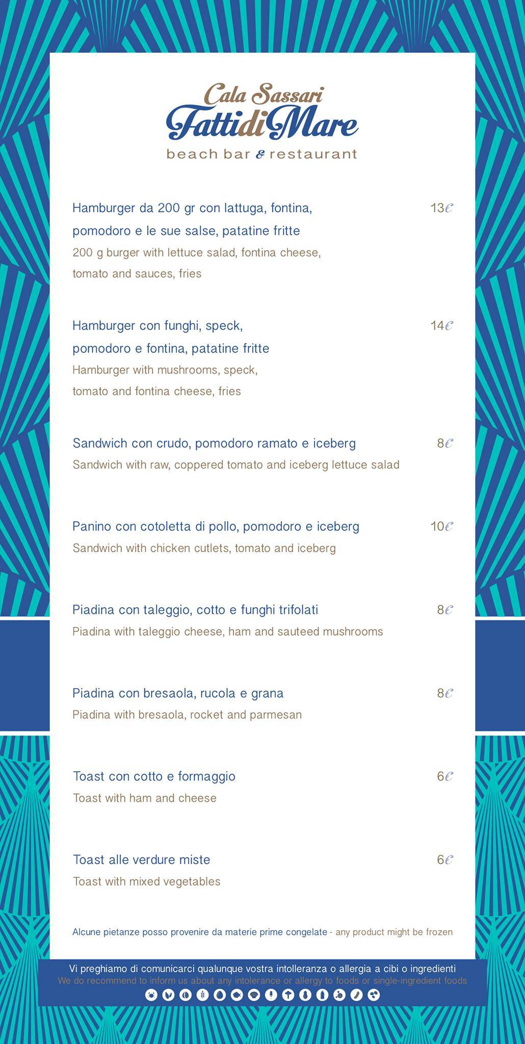 Menu di Fatti di Mare 