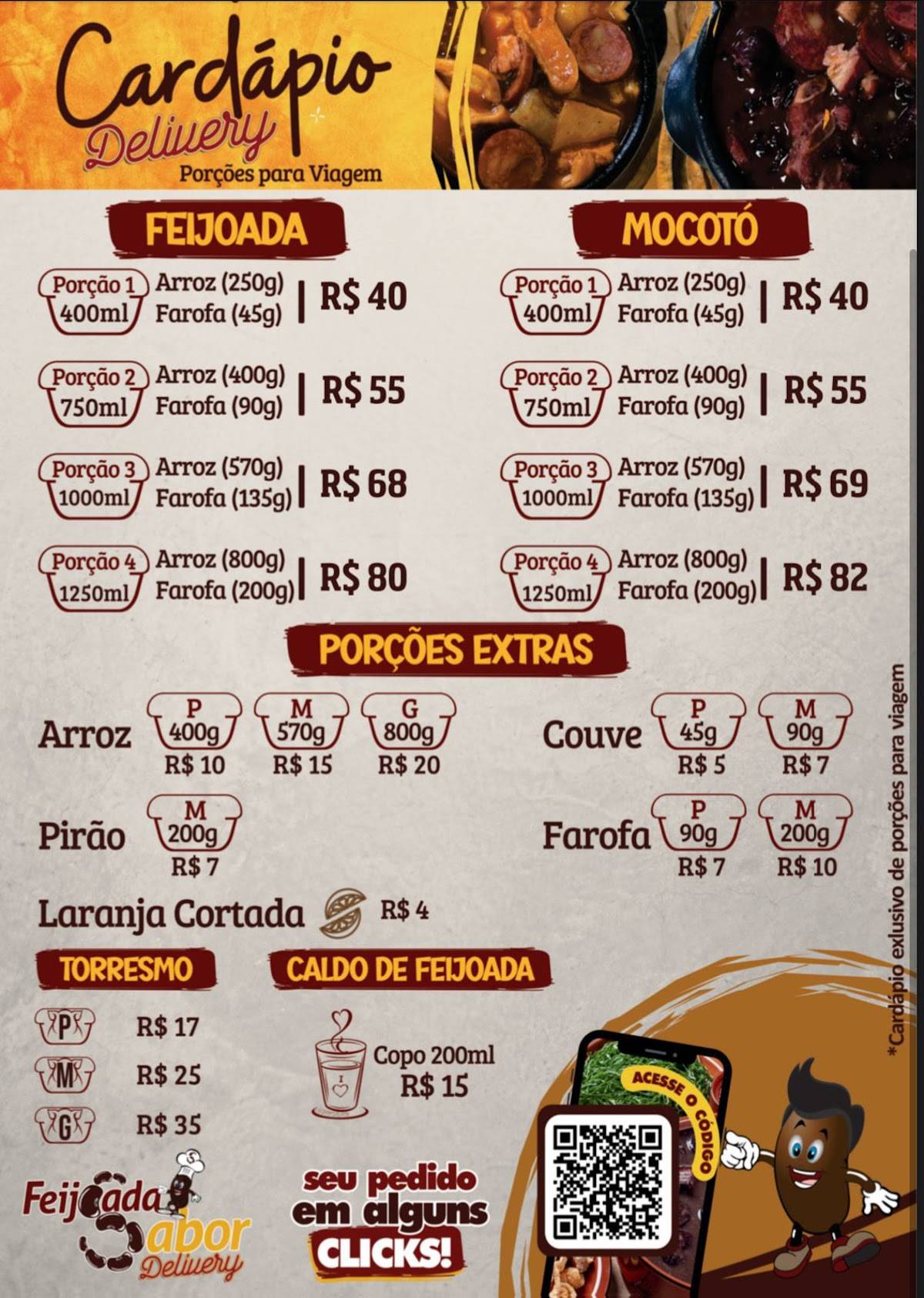 FEIJOADA SABOR cardápio