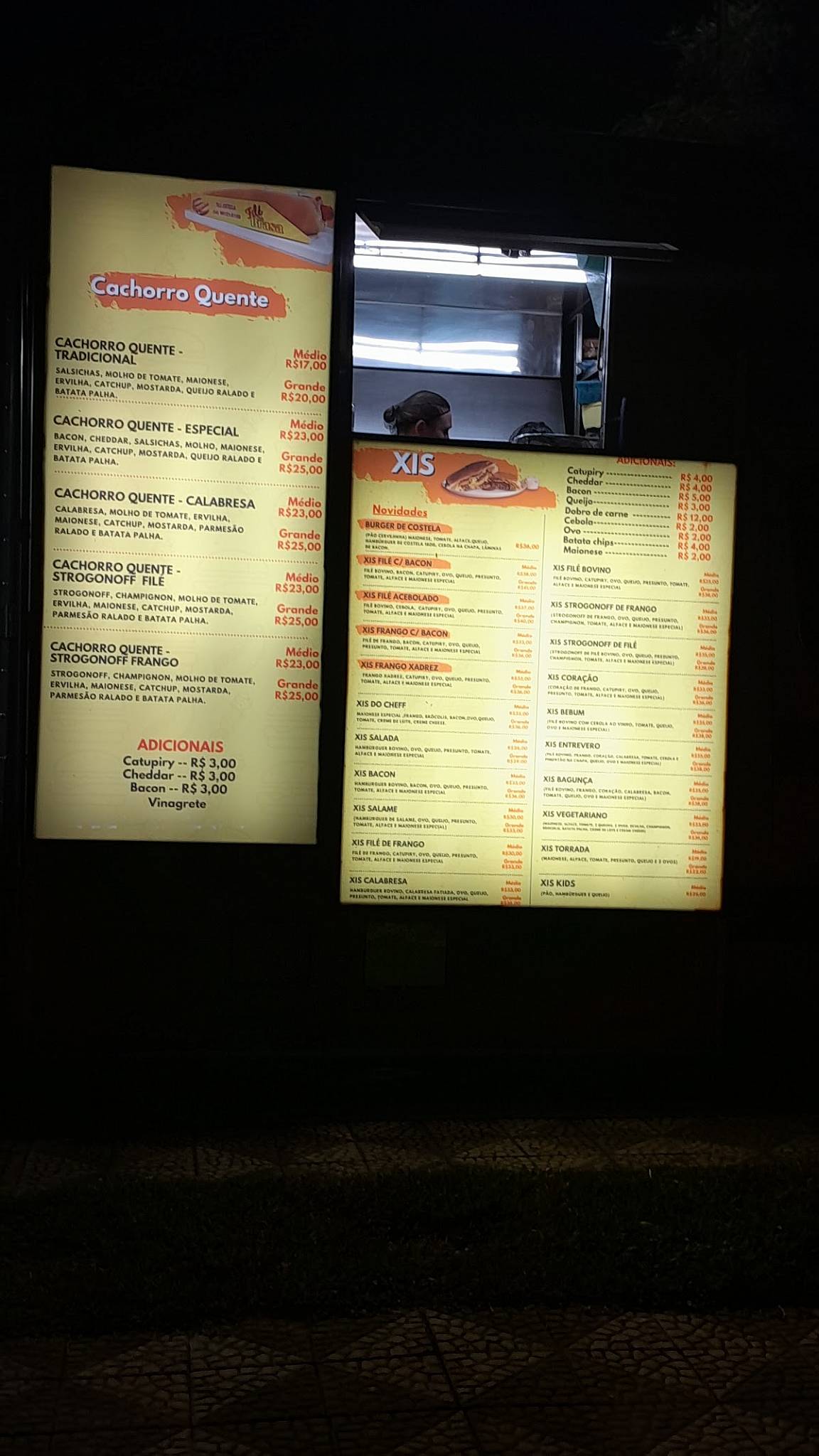 Filé Na Brasa cardápio