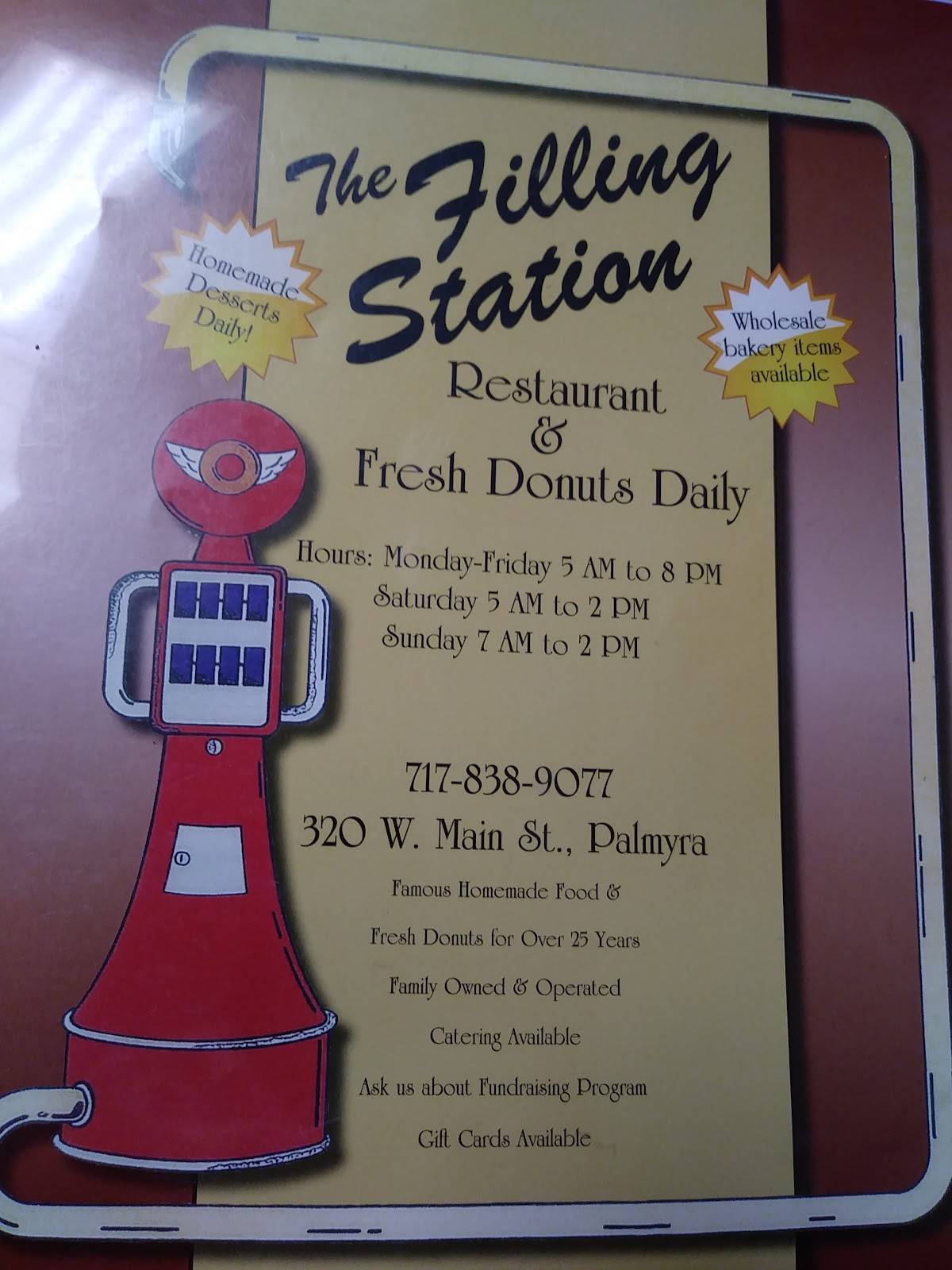 Menu at Filling Station restaurant, Palmyra