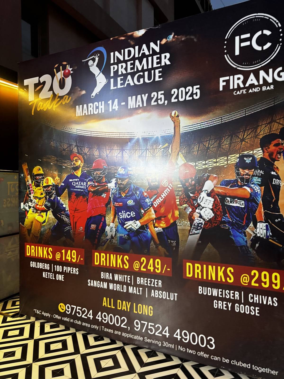Firangi Cafe and Bar menu