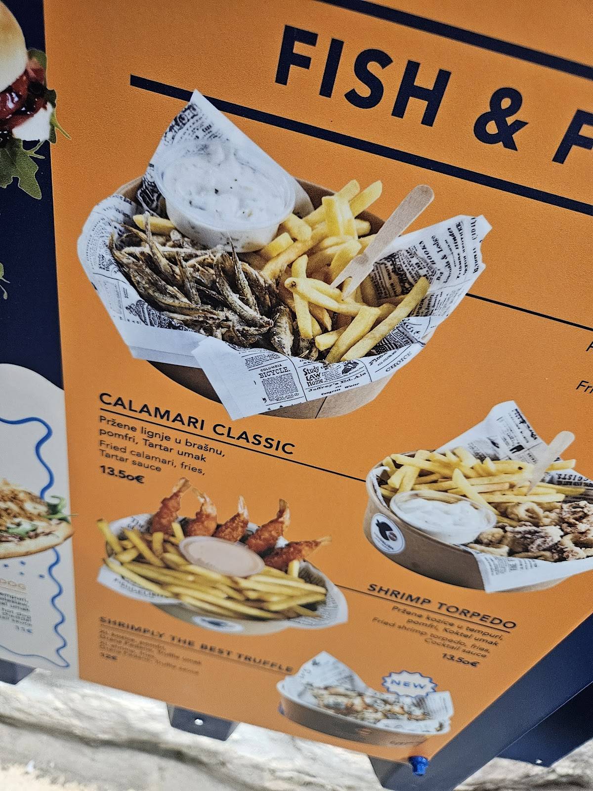 Menu de Fish Delish