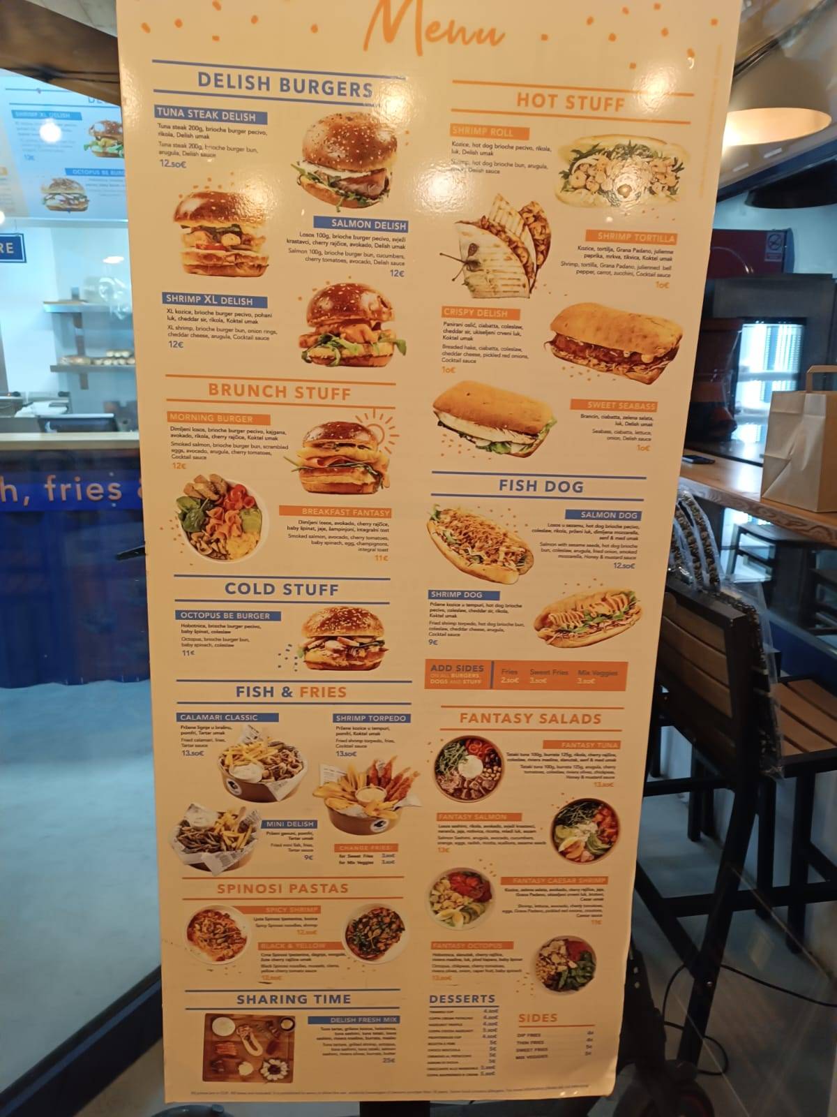 Menu di Fish Delish Vodice 