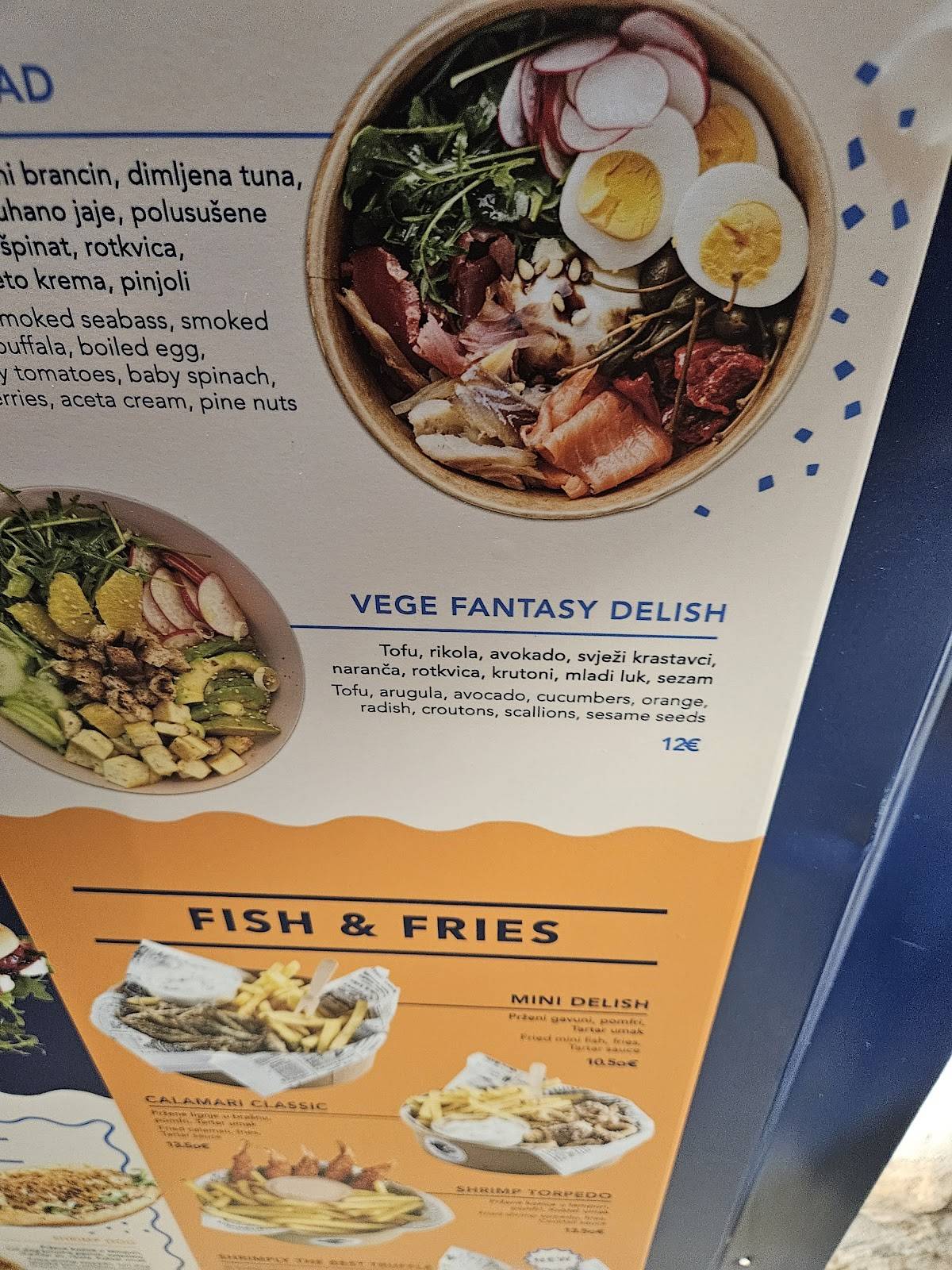 Menu de Fish Delish