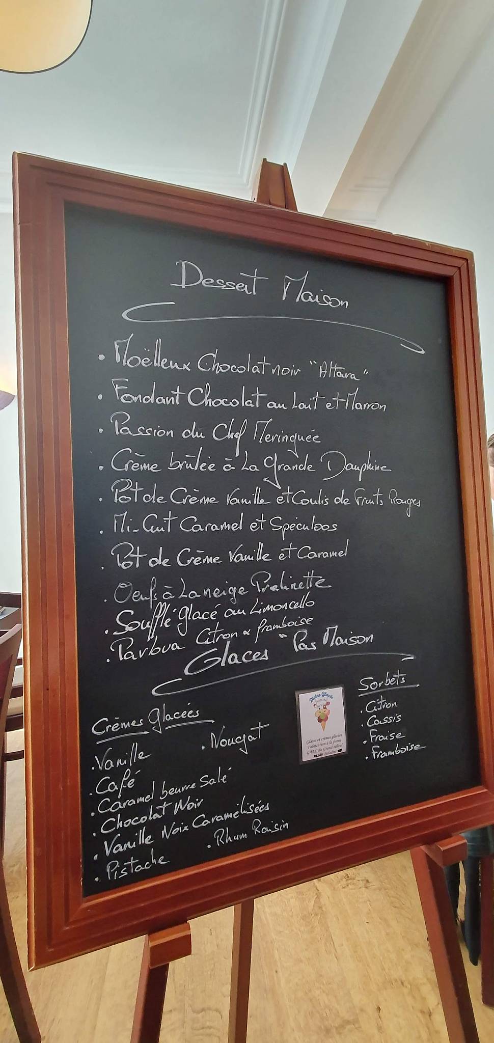 Menu au Fleur de sel restaurant, BourgoinJallieu