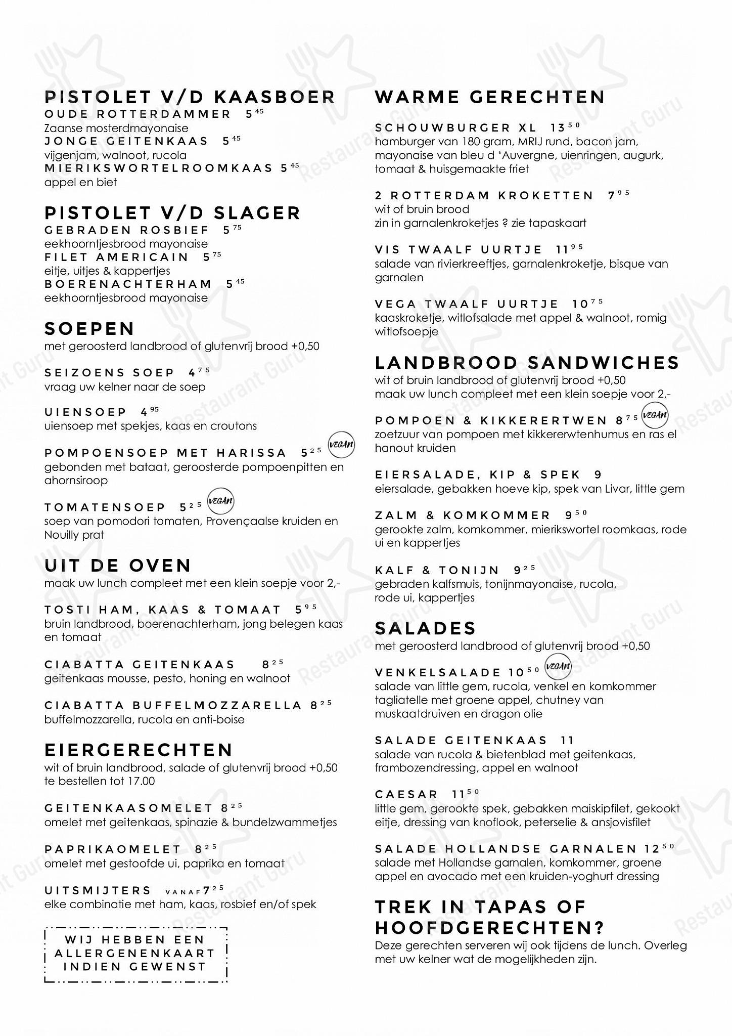Takeaway Menu pour Cafe Restaurant Floor café