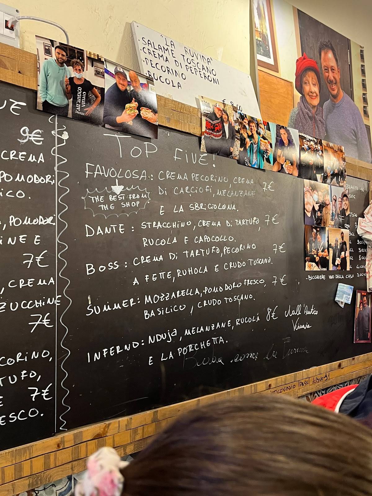 Menu At All Antico Vinaio Cafe Florence Menu At All Antico Vinaio Cafe Florence