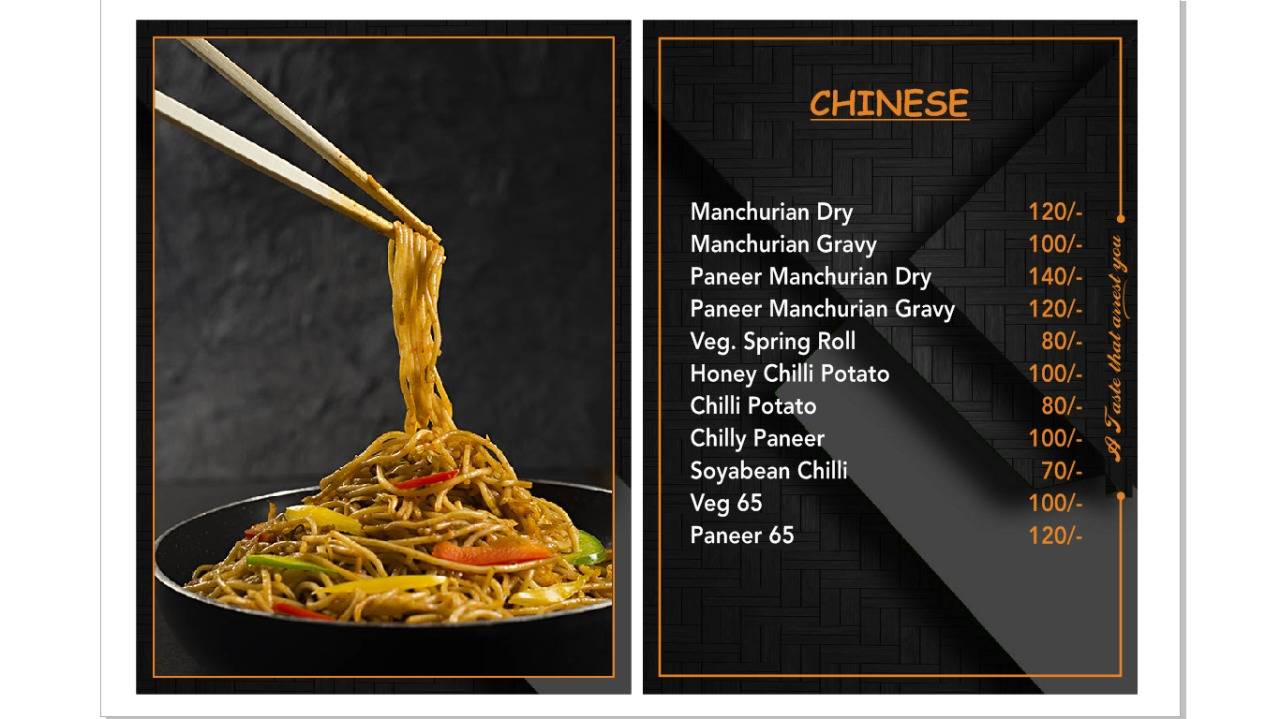 Foodies Cafe & Restaurant menu