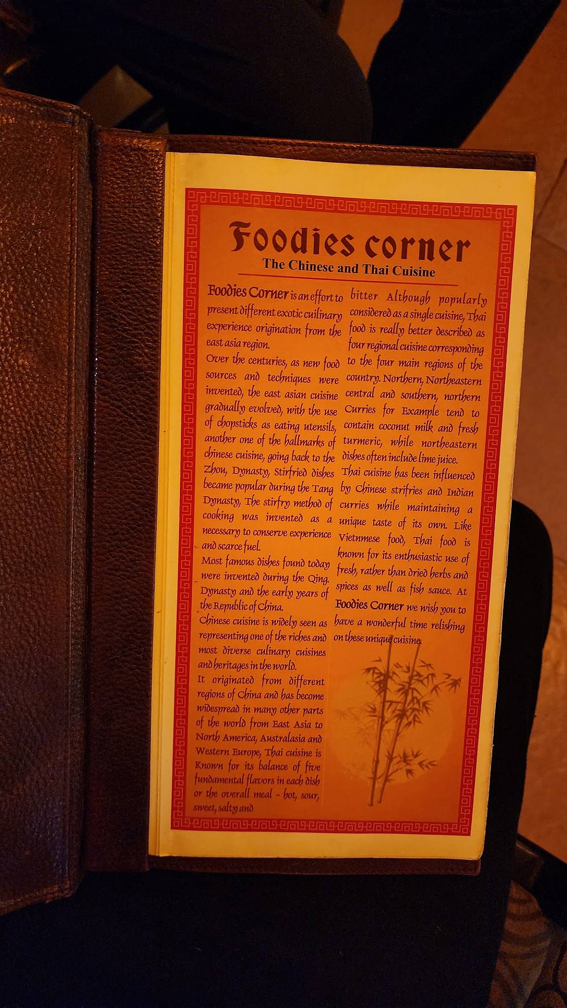 Foodies Corner menu