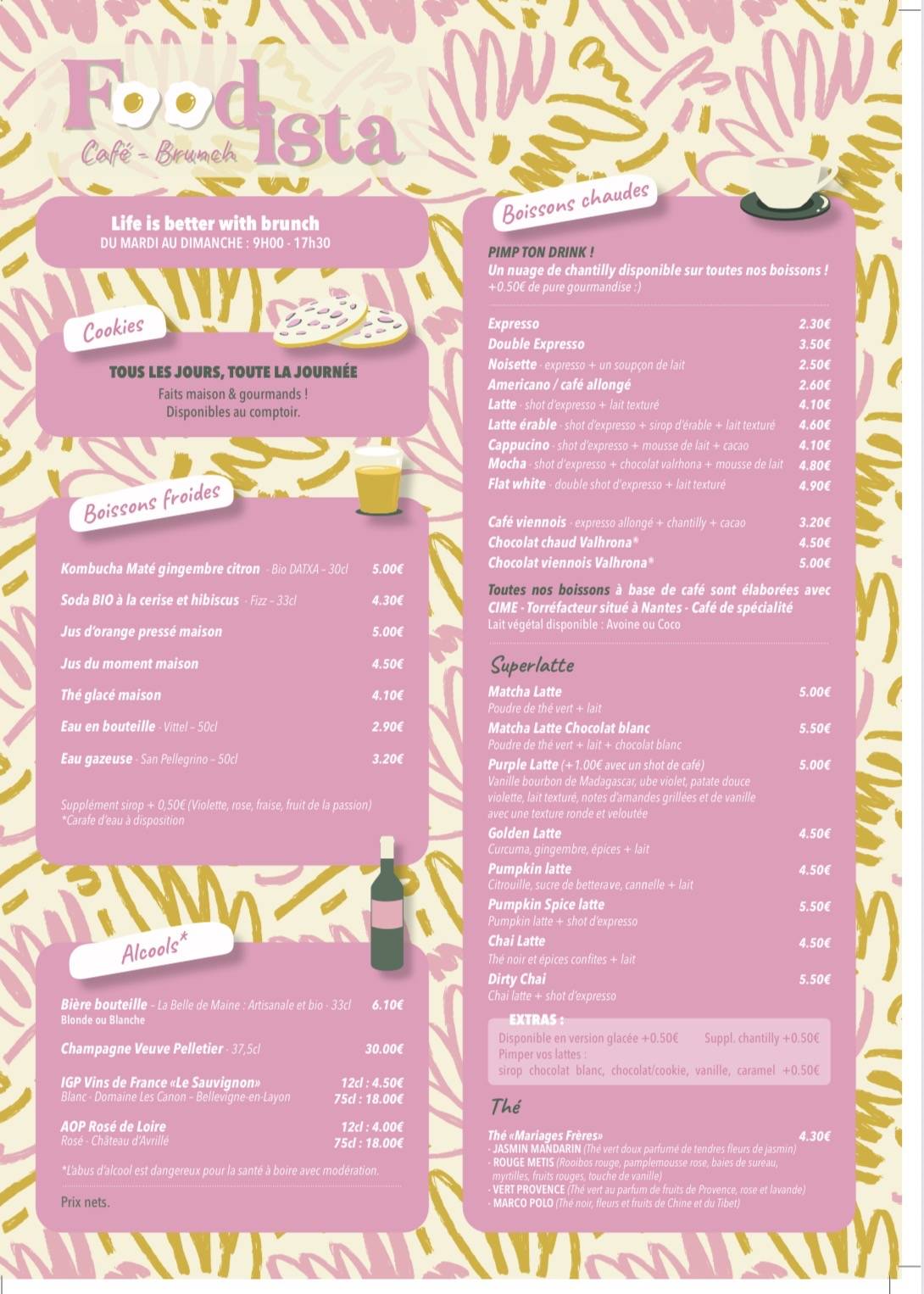 Menu de Foodista