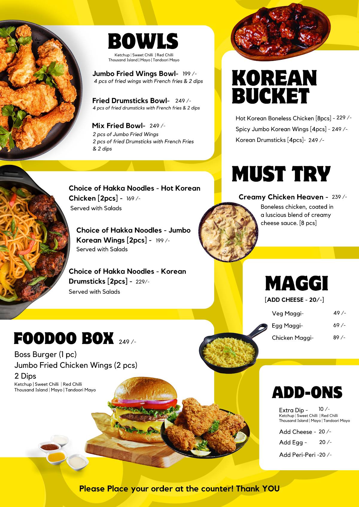 Foodoo's menu