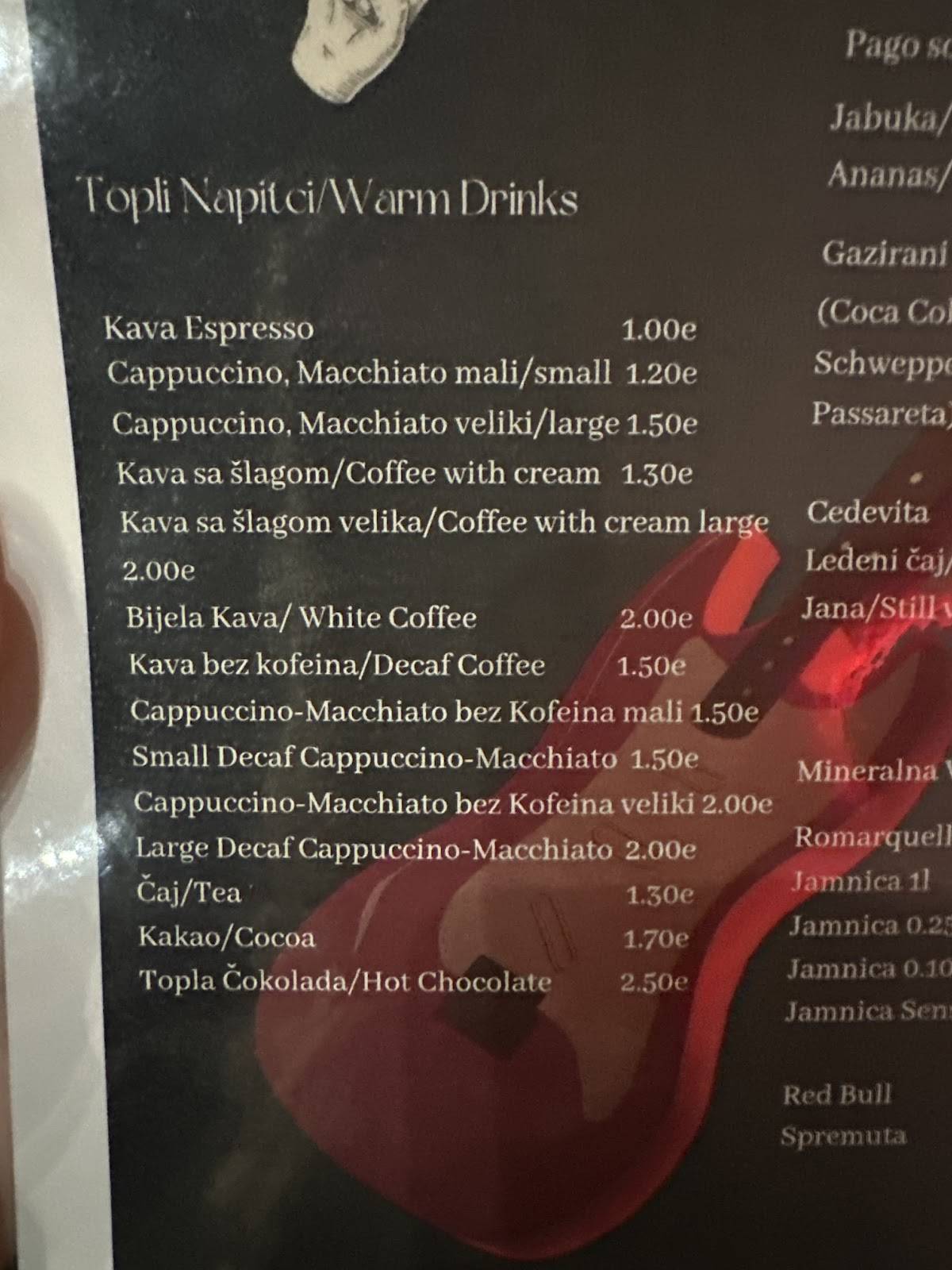 Menu di Forever Rock Bar 