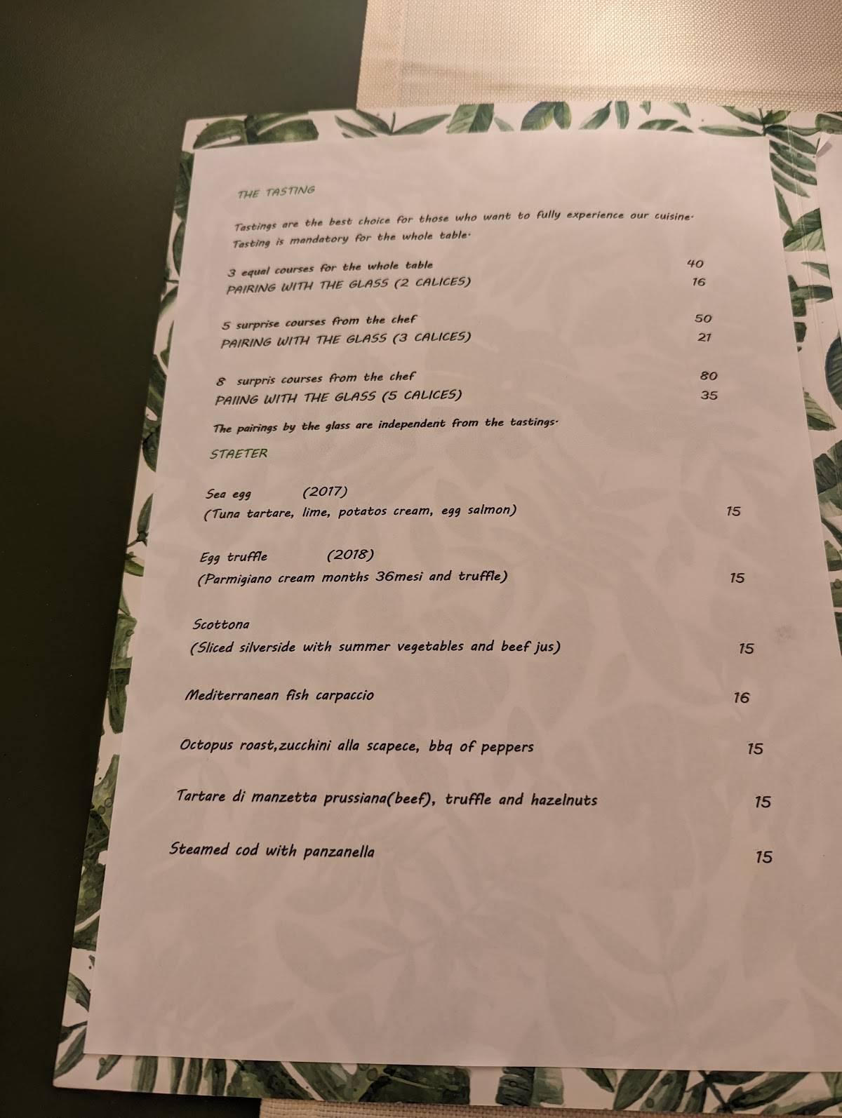 Menu di Forma 