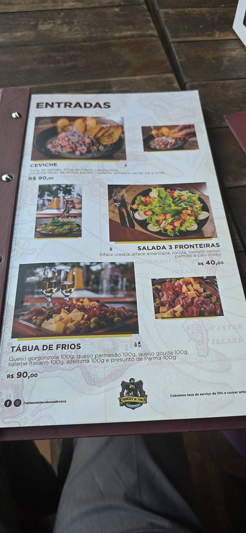 Restaurante Cabeza de Vaca cardápio