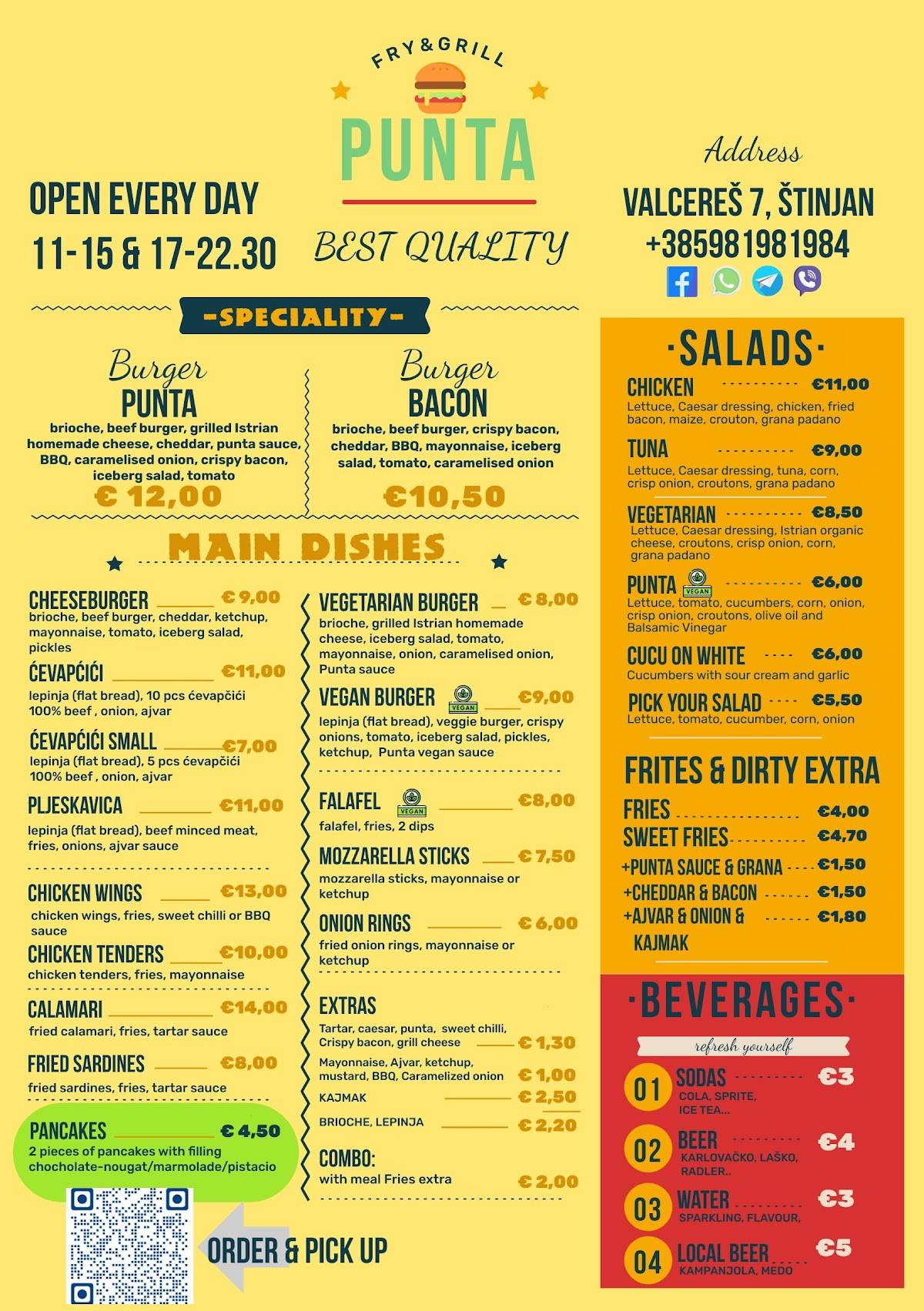 Menu di Fry&Grill Punta 