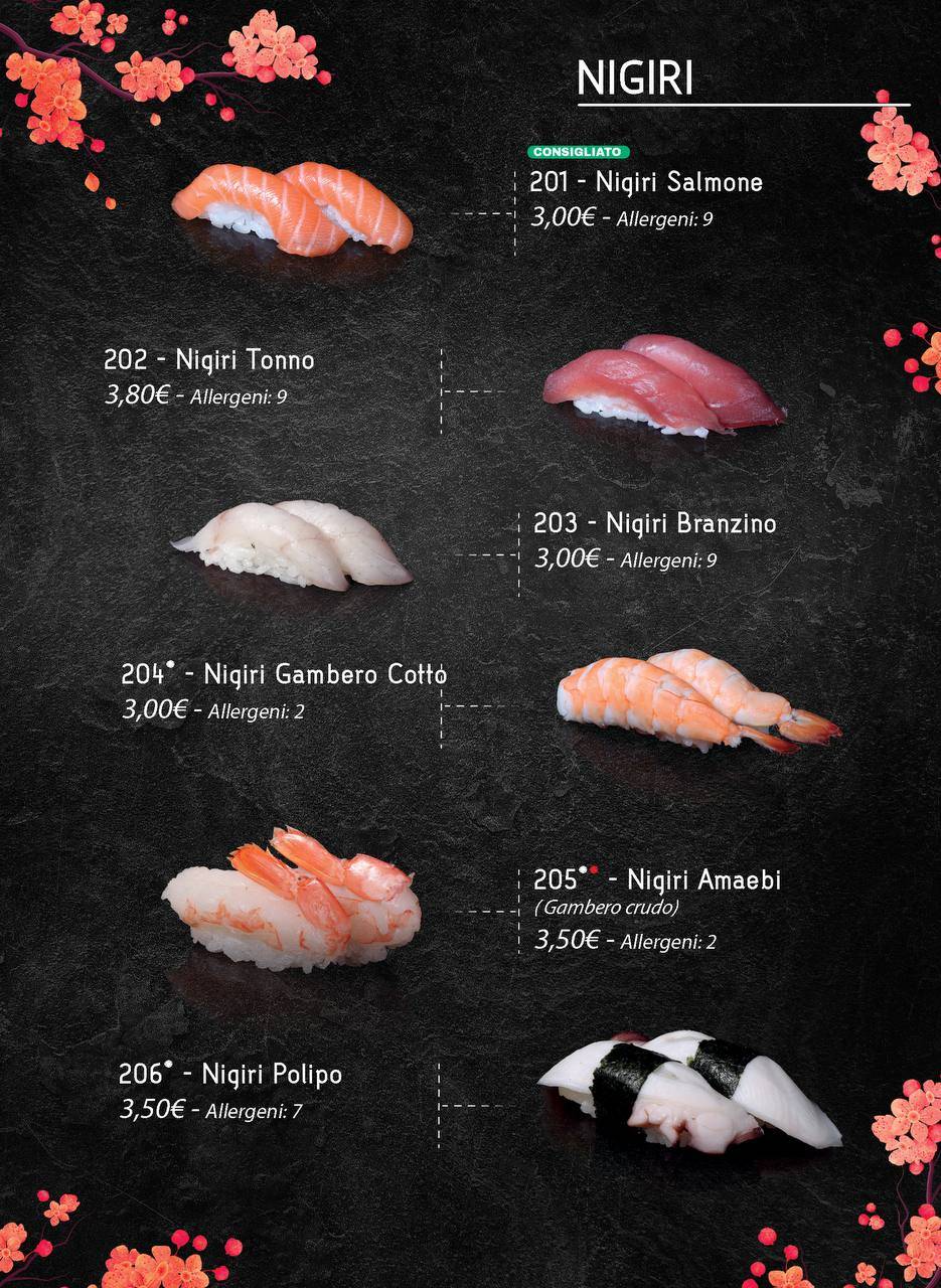 Menu di Ristorante Giapponese Fujisan 