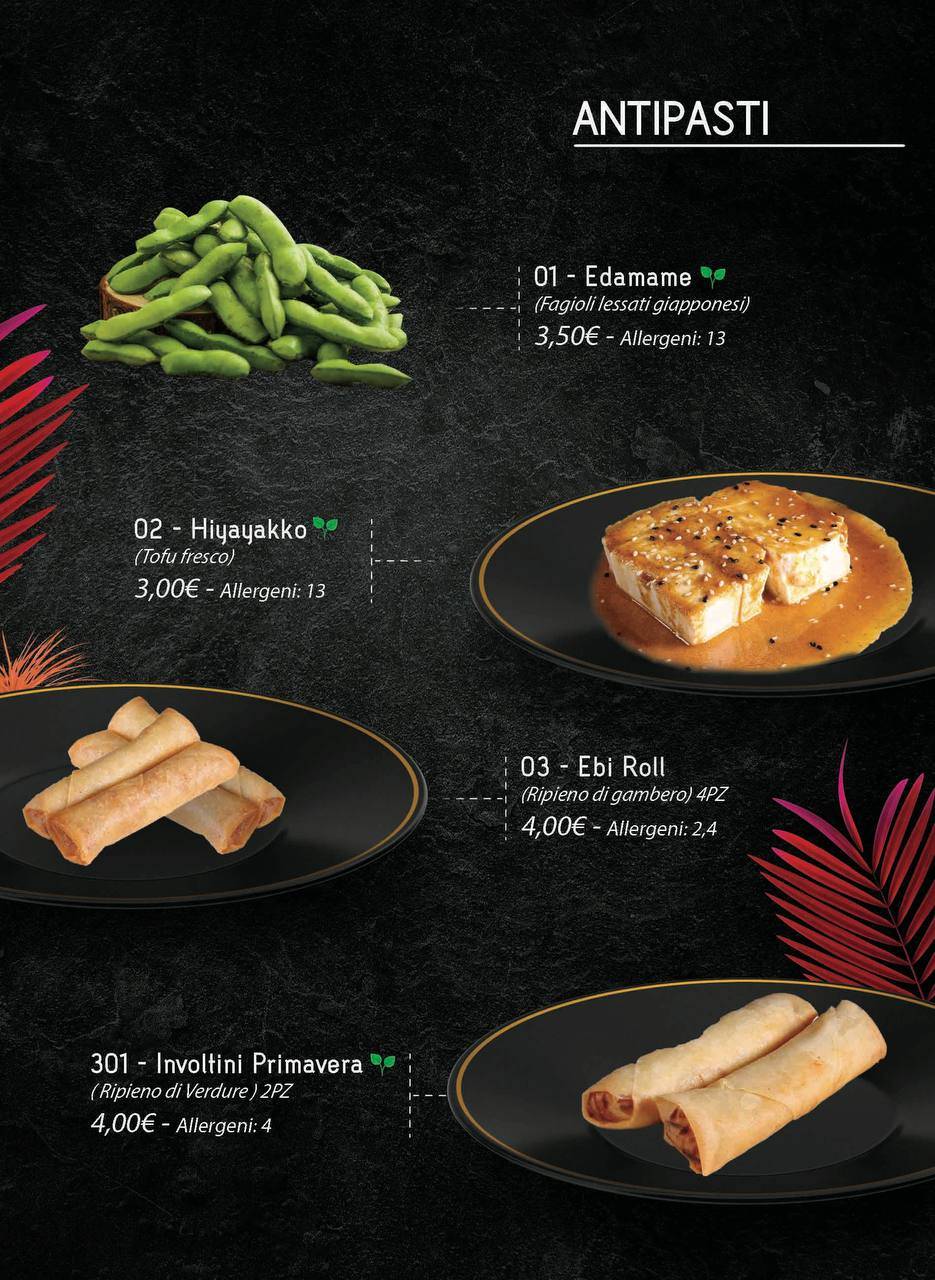 Menu di Ristorante Giapponese Fujisan 