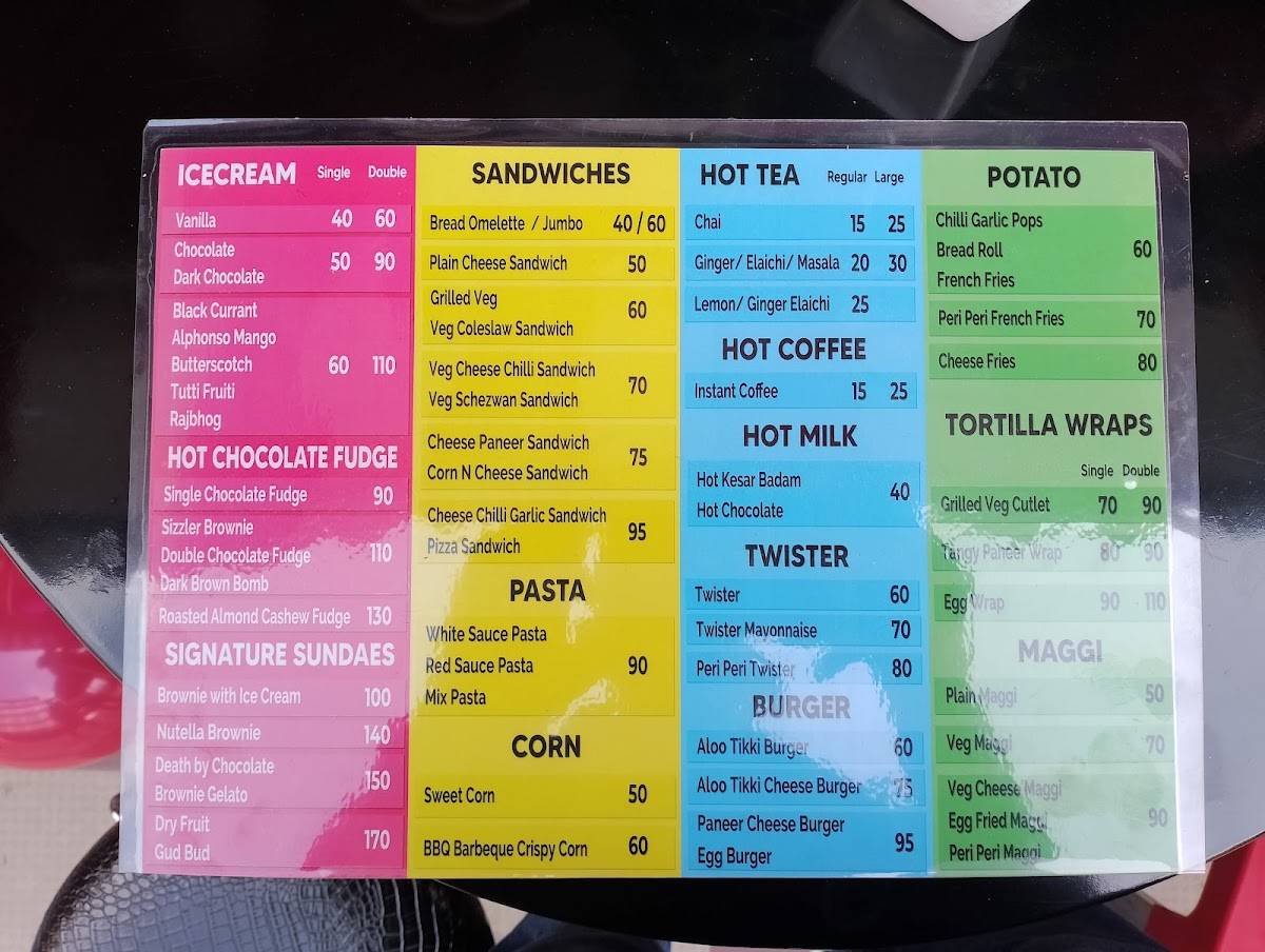 The Lassi Corner menu