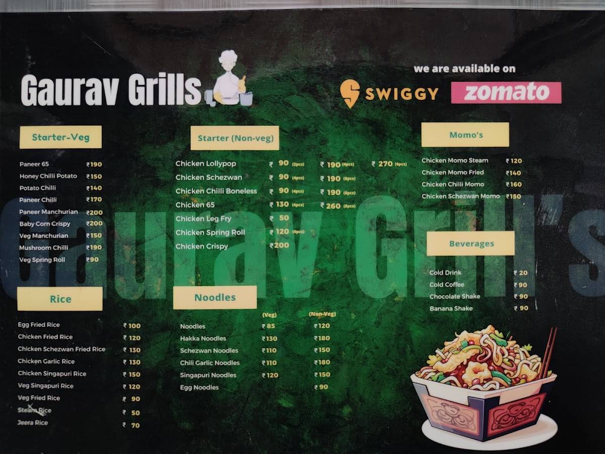 Gaurav Grill's menu