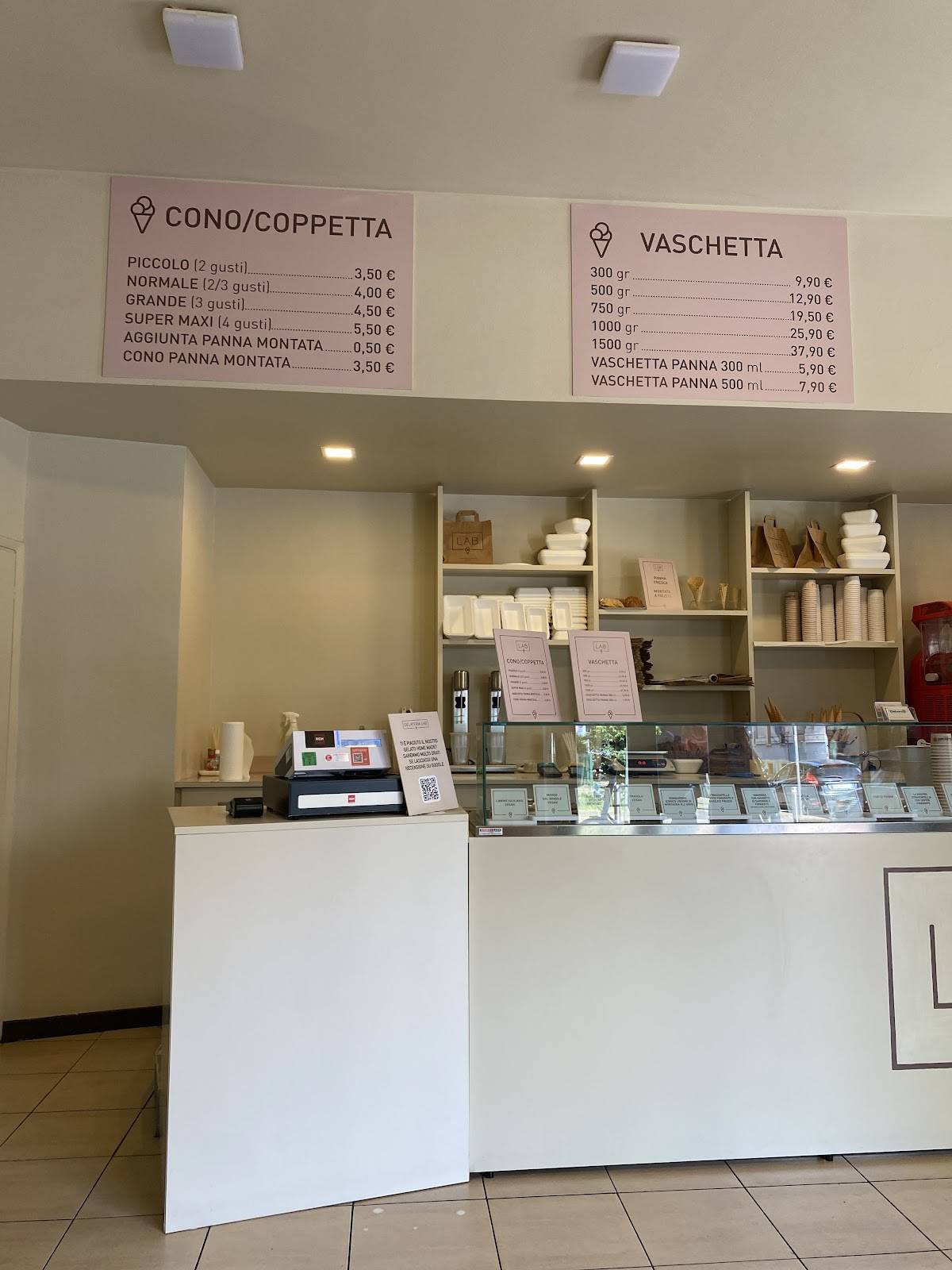 Menu di Gelateria LAB 