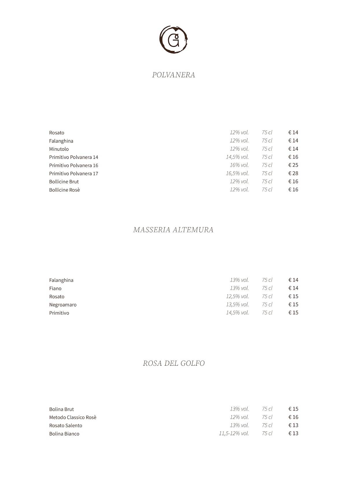 Menu di Giampà 