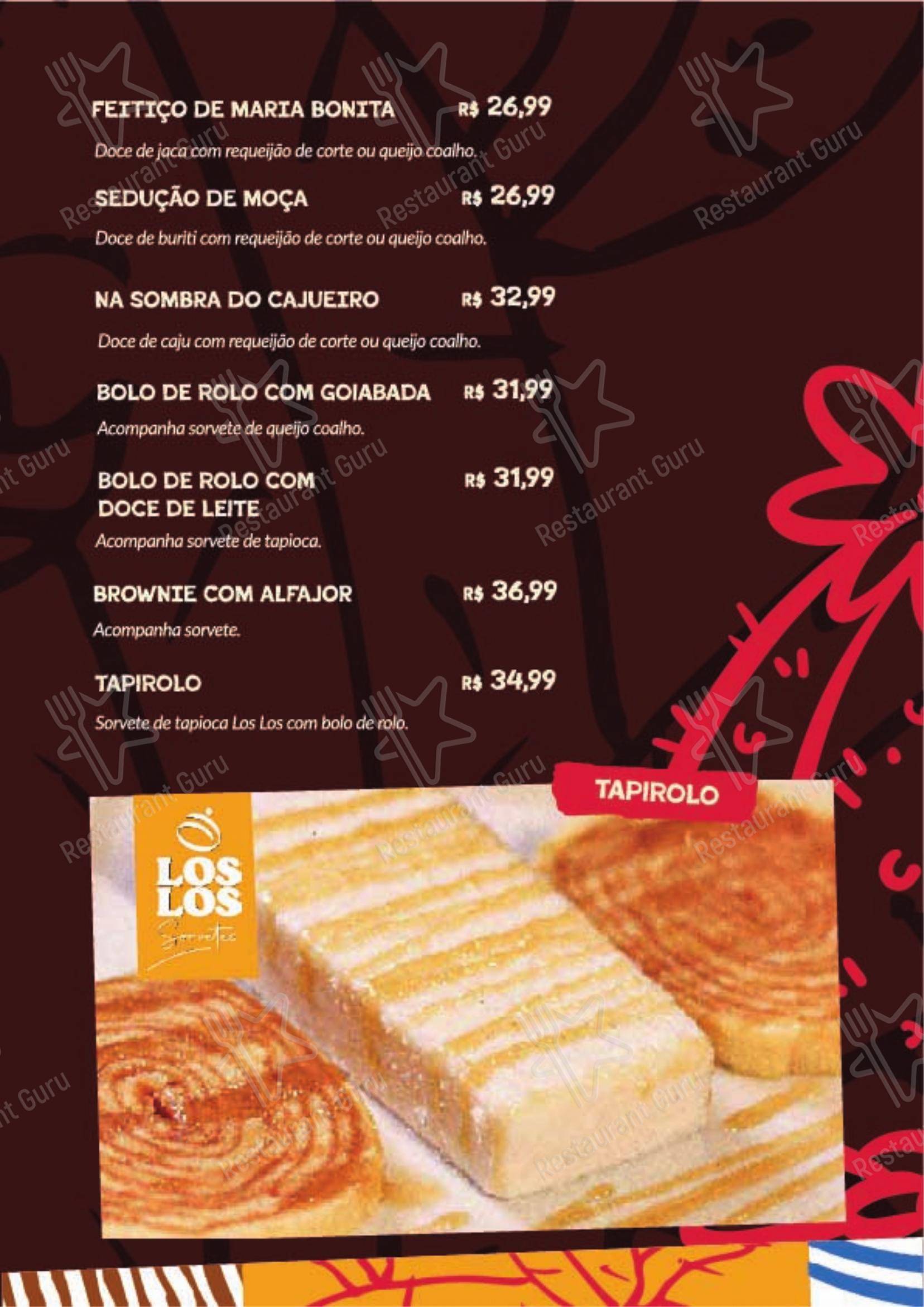 Gigante Nordestino - Menu