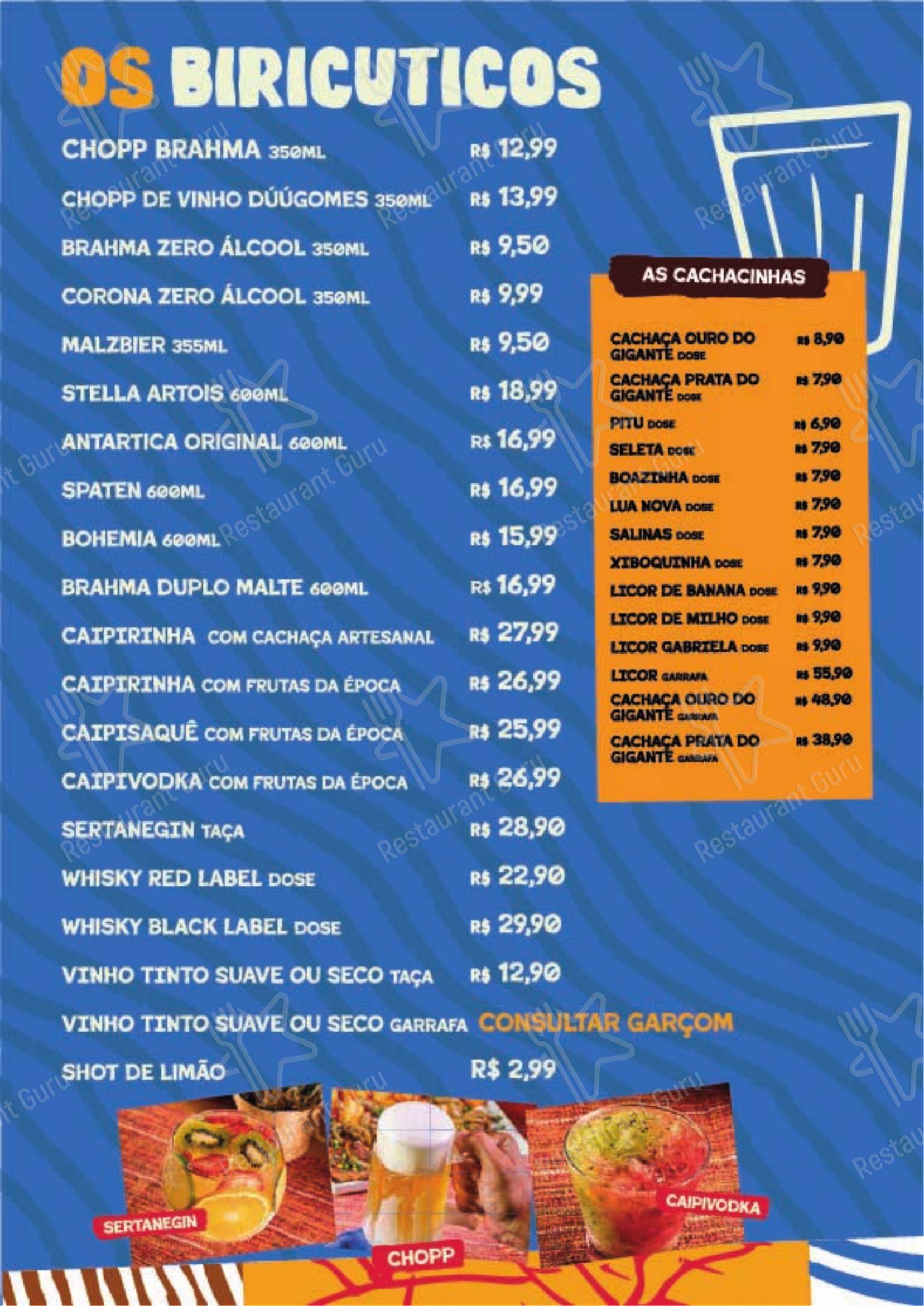 Gigante Nordestino em Rio de Janeiro - Menu
