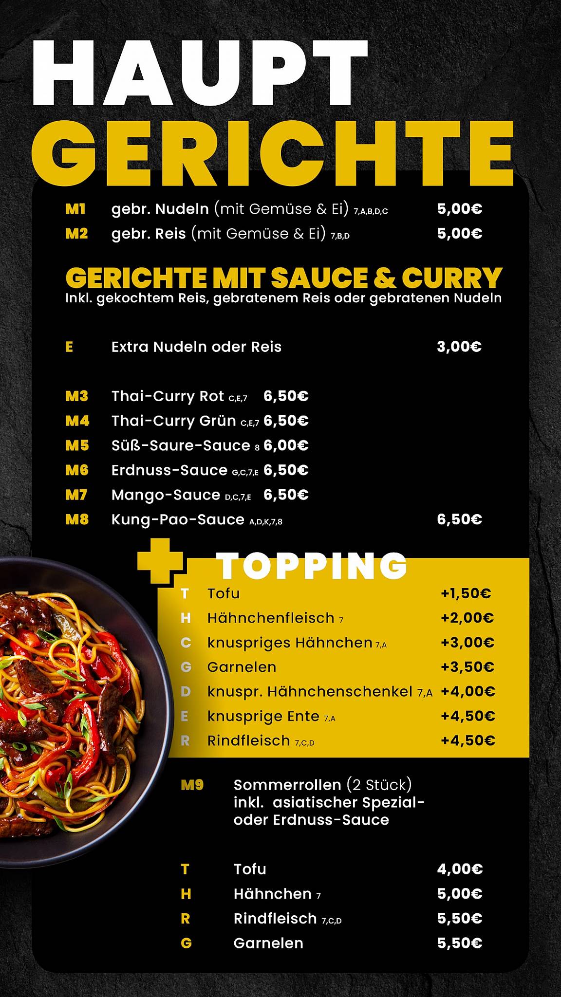 Speisekarte von Goldene Stäbchen restaurant, Erfurt
