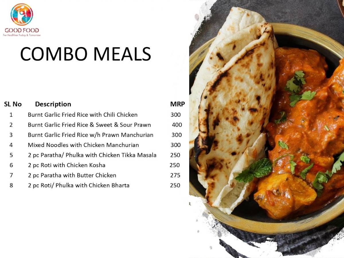 Good Food Cloud Kitchen and Restaurant menu