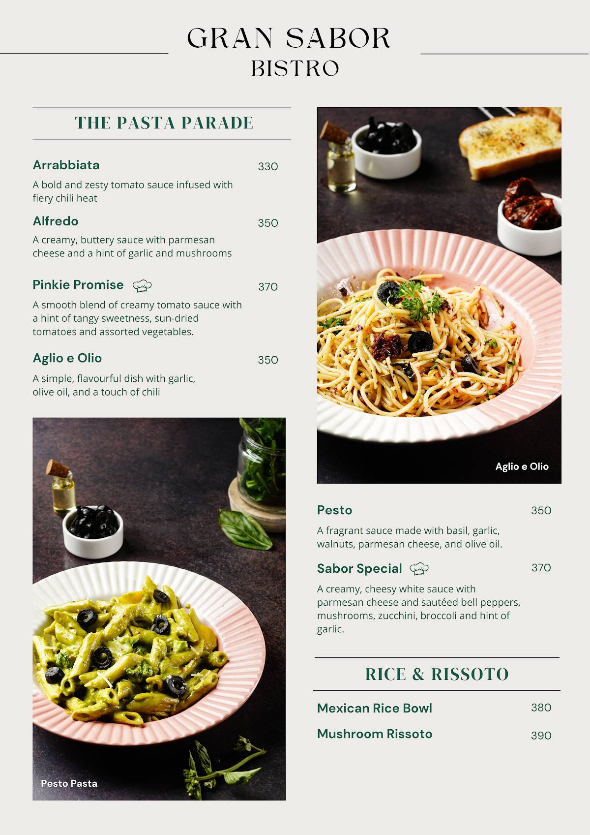 Gran Sabor Bistro Best Family Restaurant In Jaipur menu