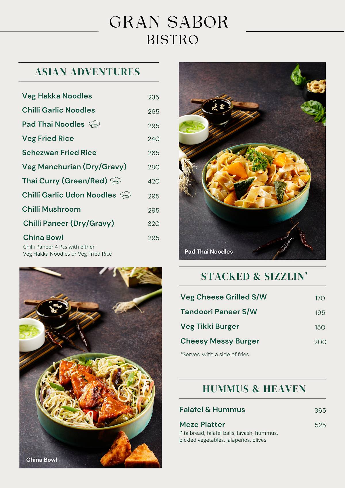 Gran Sabor Bistro Best Family Restaurant In Jaipur menu