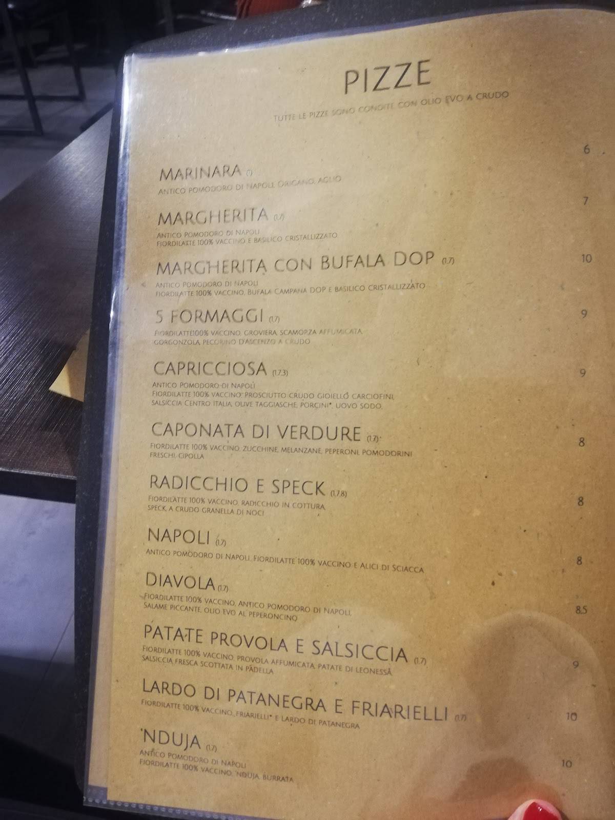Menu di Grano - Pizzeria Semi Integrale 