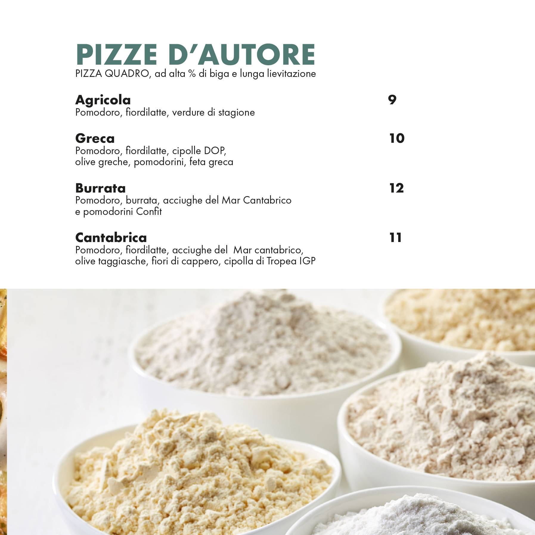 Menu di GreenPizza 