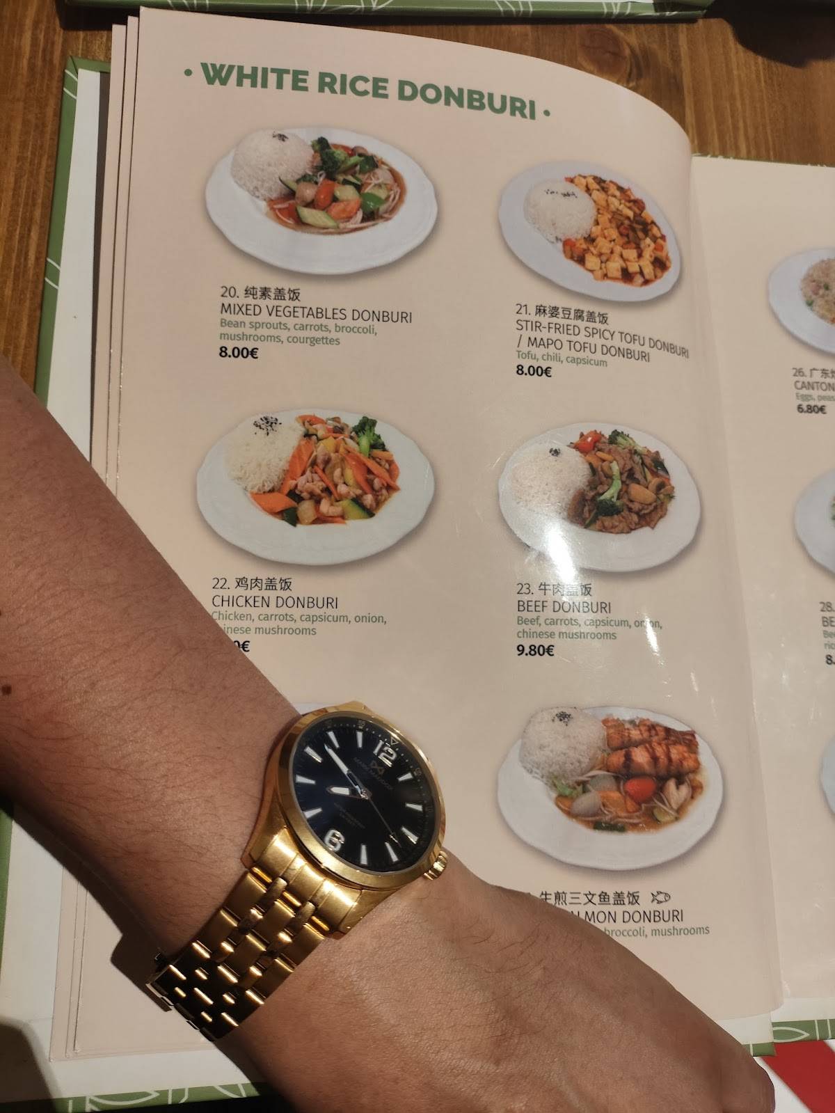 Menu di Green T. 
