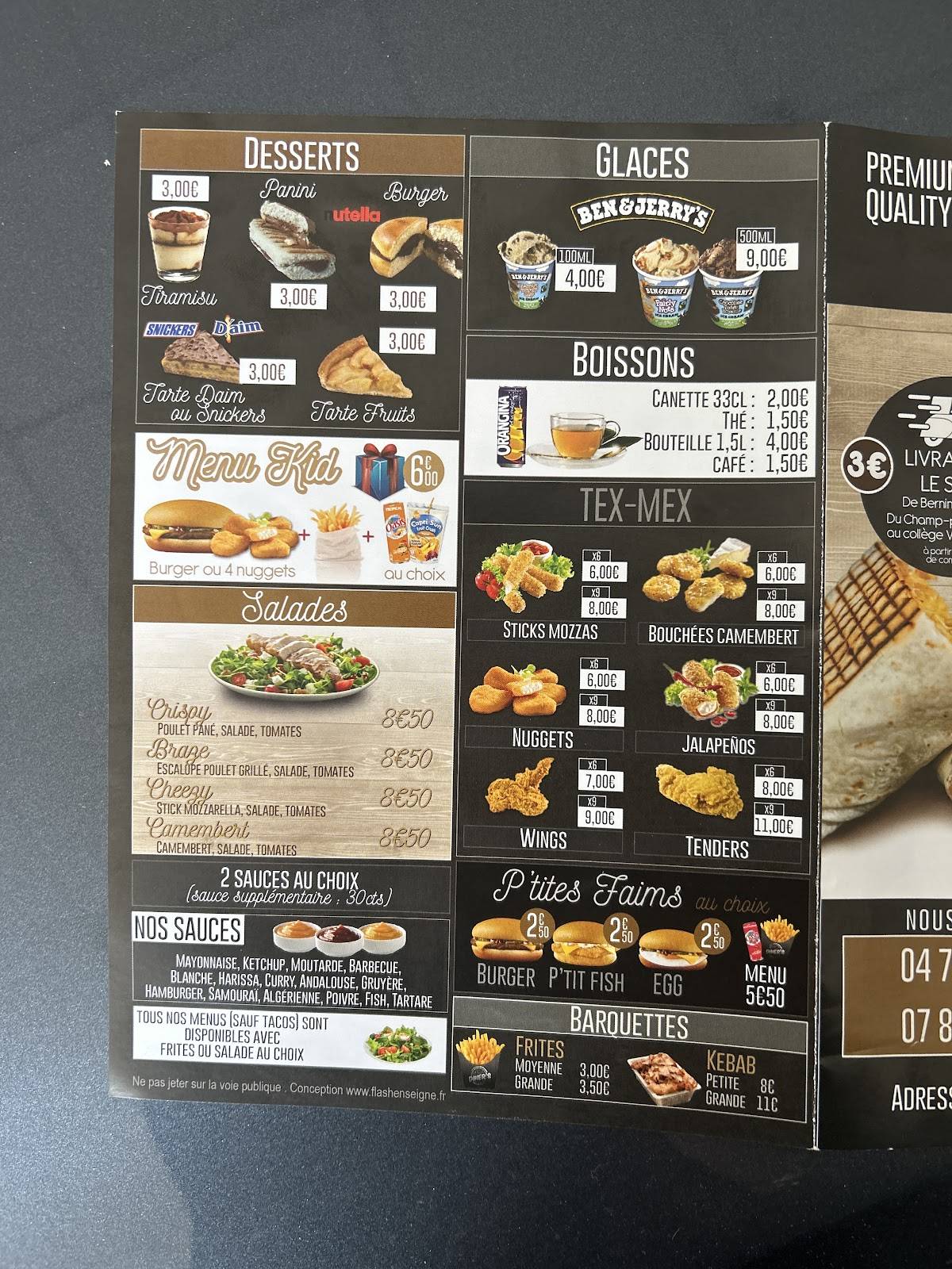 Menu de Grill Diner's