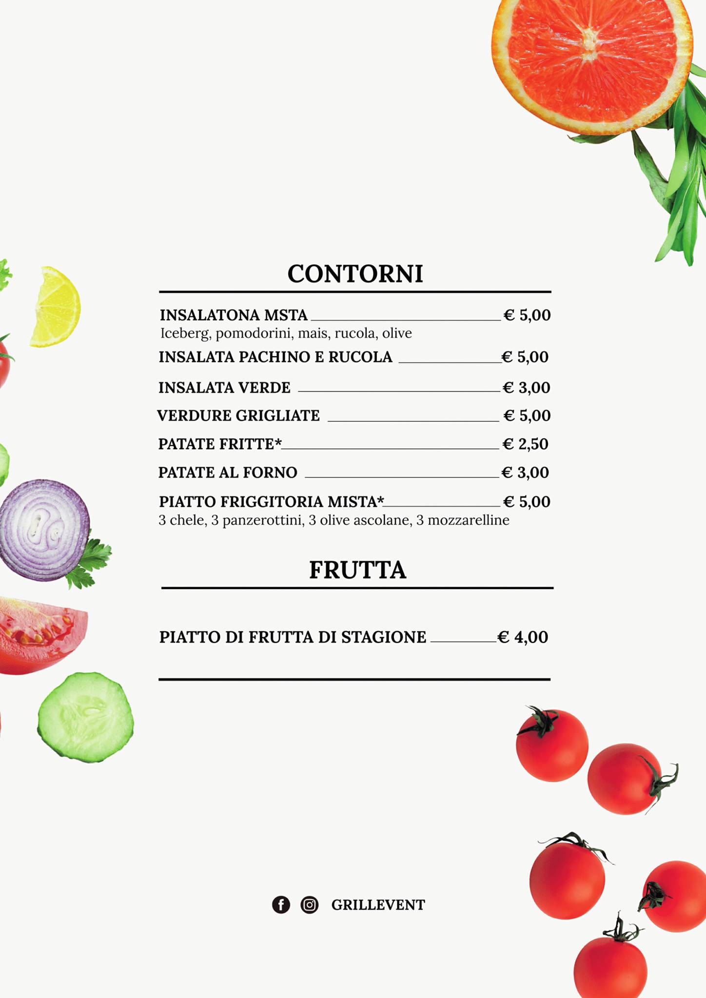 Menu di Grill Event 