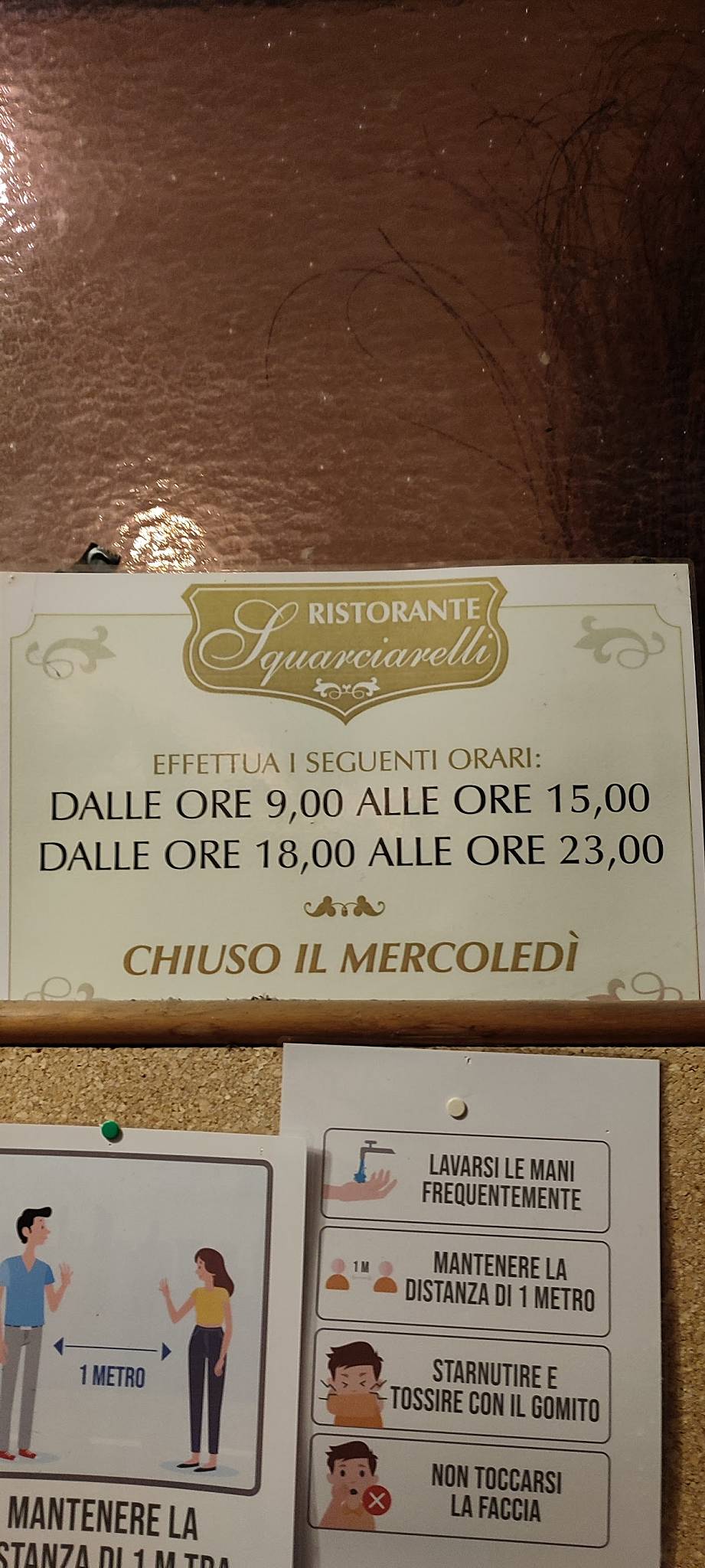Menu di Hotel Squarciarelli 
