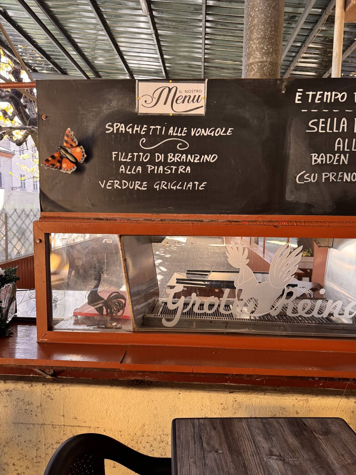 Menu di Grotto Reina 