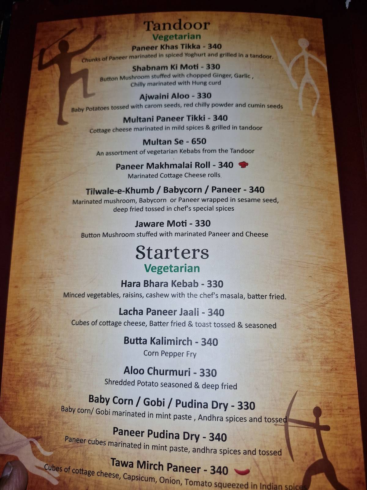 Gufha Restaurant, Jayanagar menu