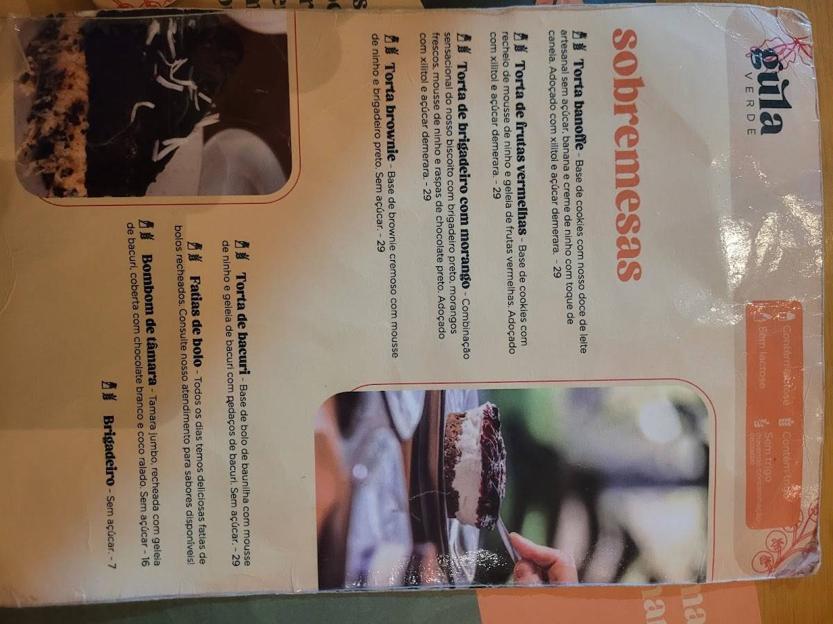 Gula Verde Bistrô cardápio