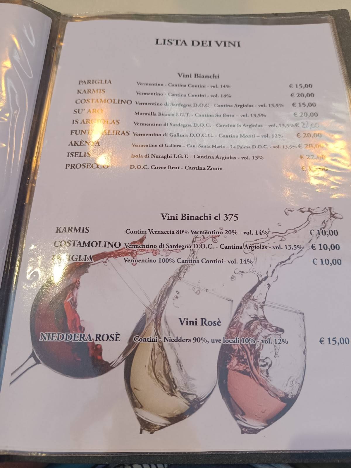 Menu di Ristorante Santa Maria 