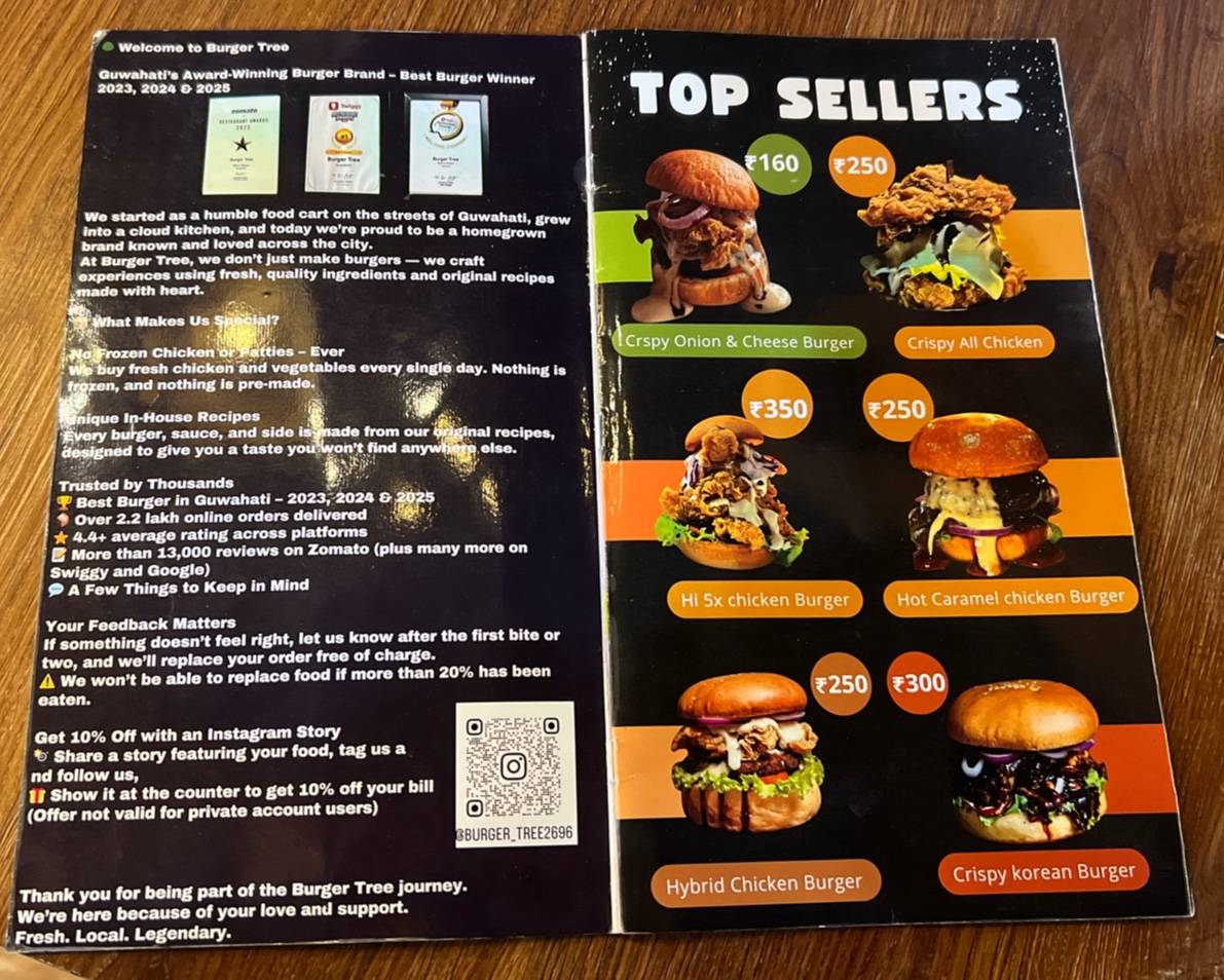 Burger tree menu