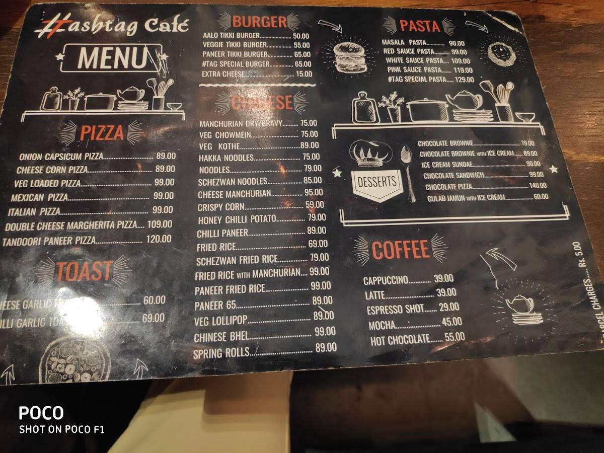 HASHTAG CAFE menu