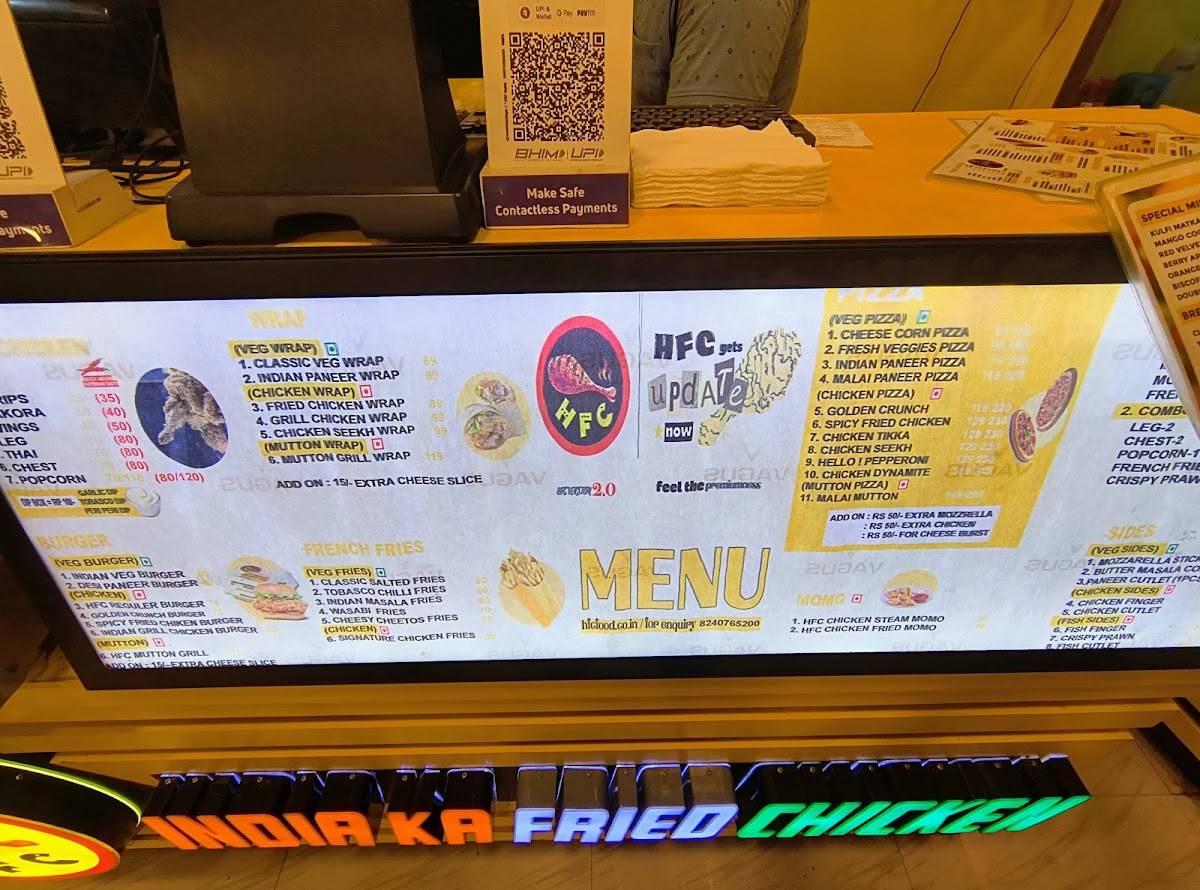 HFC Singur menu