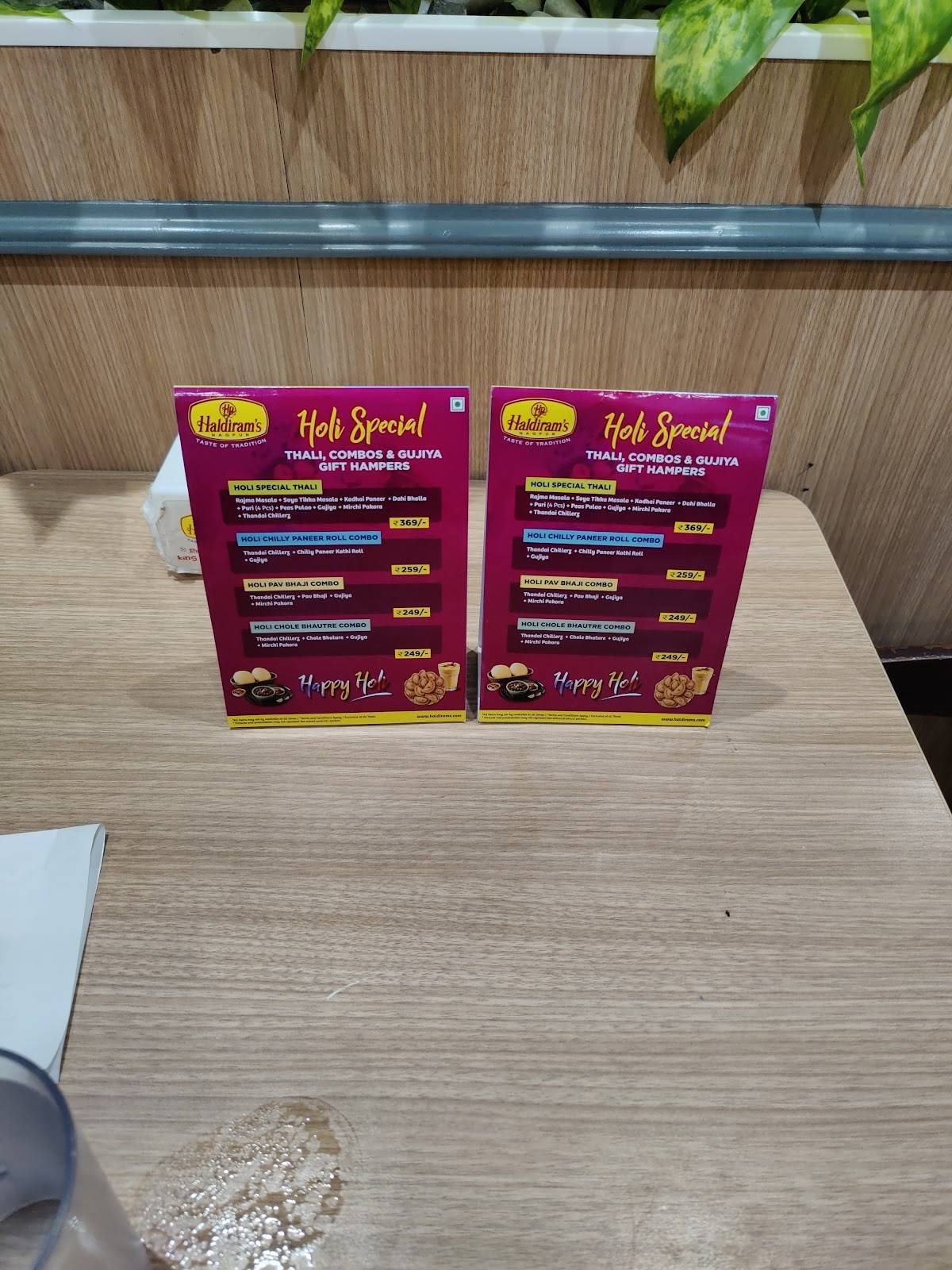 Haldiram's menu