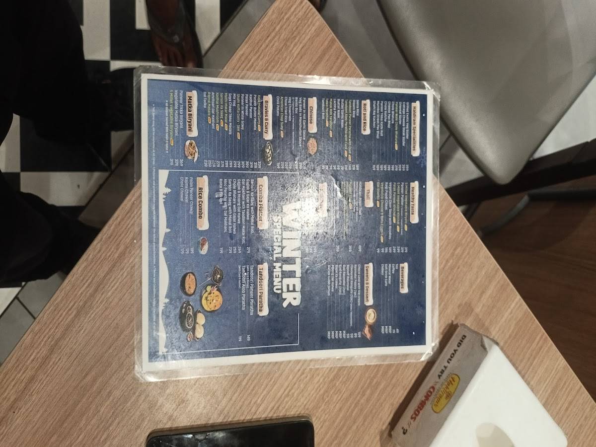Haldiram's menu